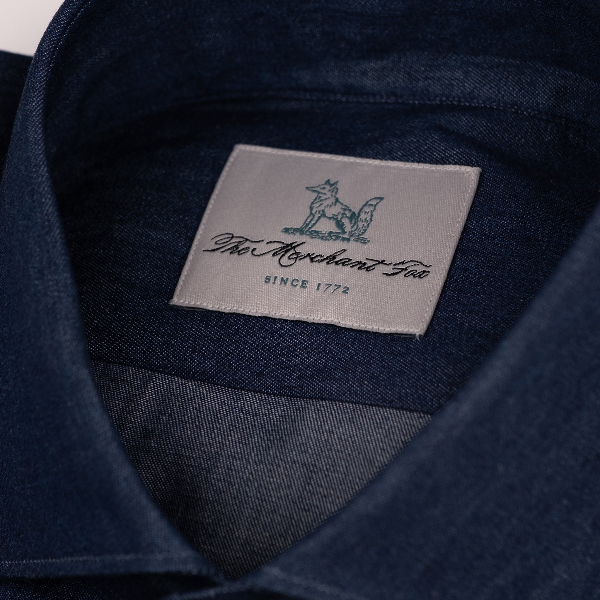 The Niven Fox Weekend Dark Wash Denim Shirt