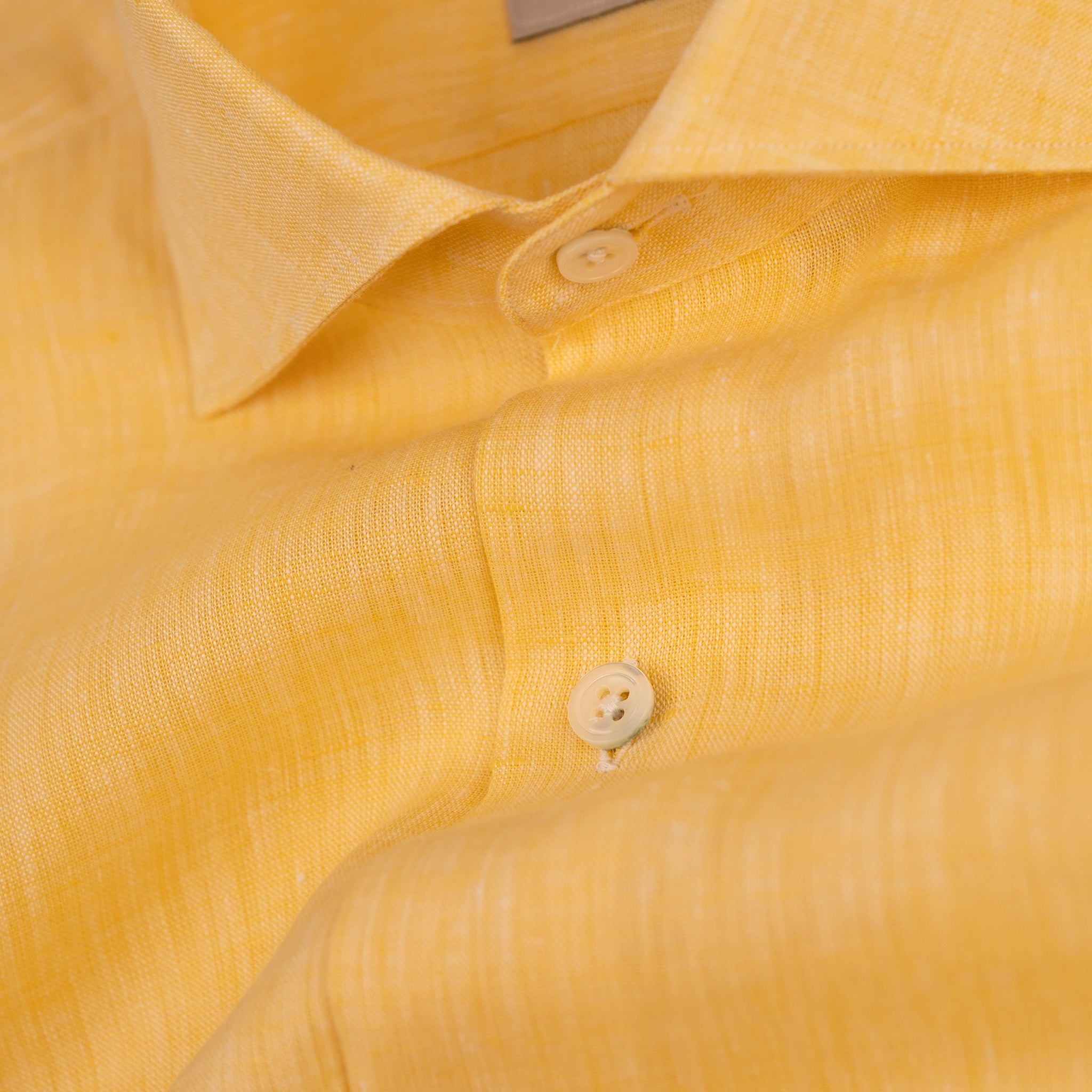 The Niven Fox Summer Yellow Linen Shirt