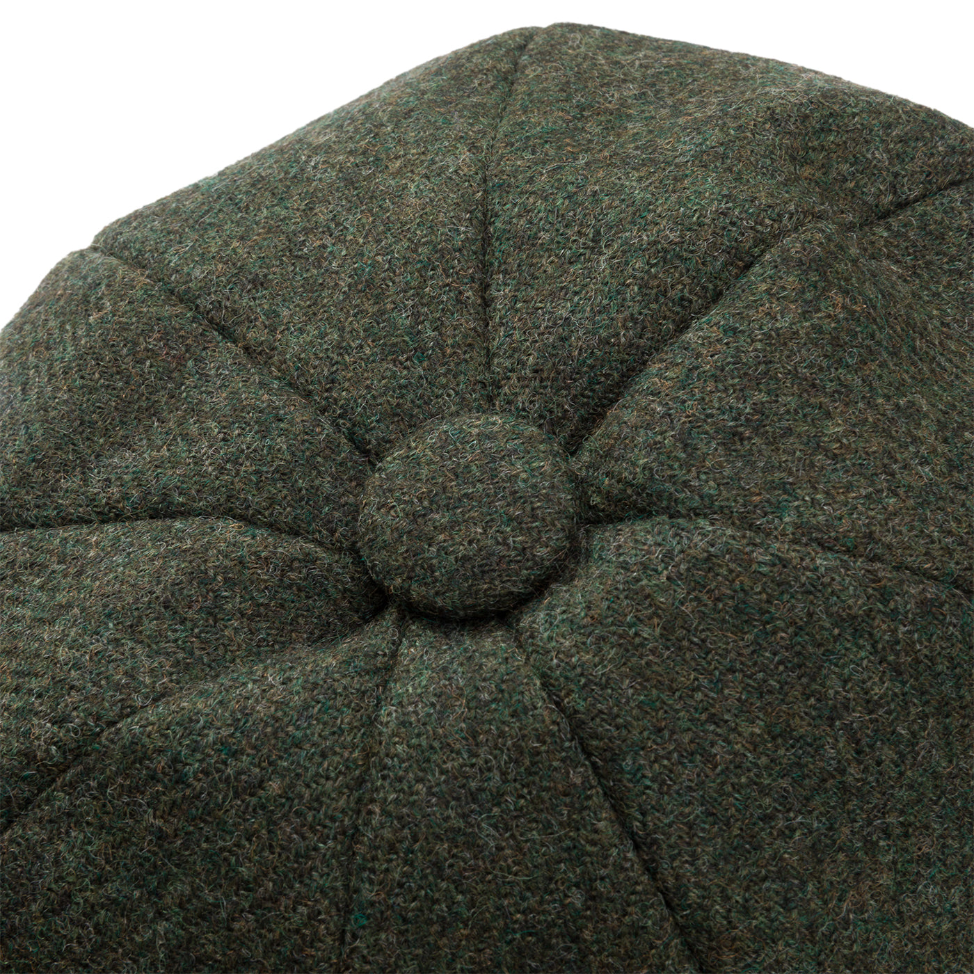 Fox Tweed Forest Green Twill 30's 8 Panel Cap