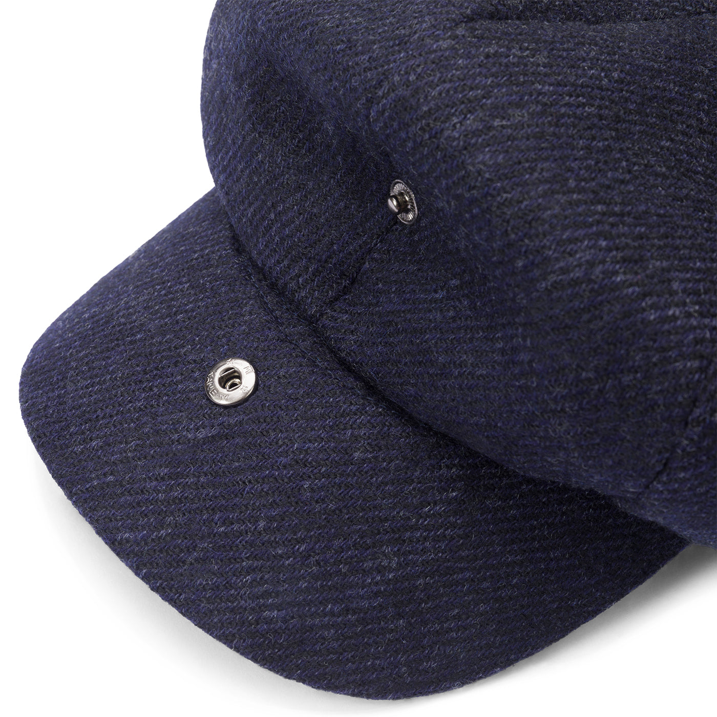 Fox Tweed Char-Navy Twill 30's 8 Panel Cap