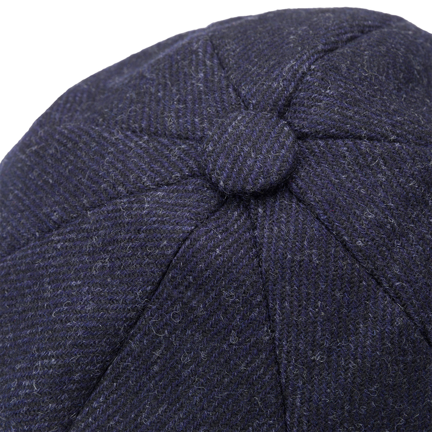 Fox Tweed Char-Navy Twill 30's 8 Panel Cap