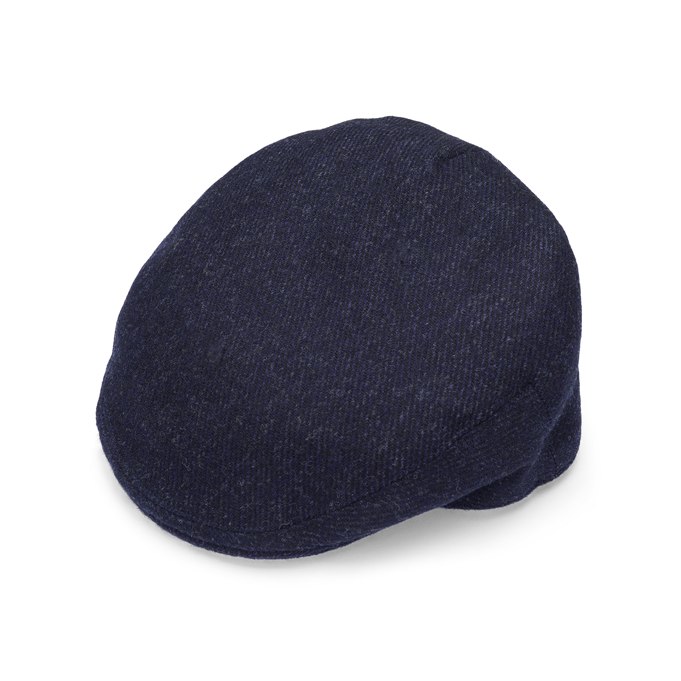 Fox Tweed Char-Navy Twill Fixed Brim Flat Cap