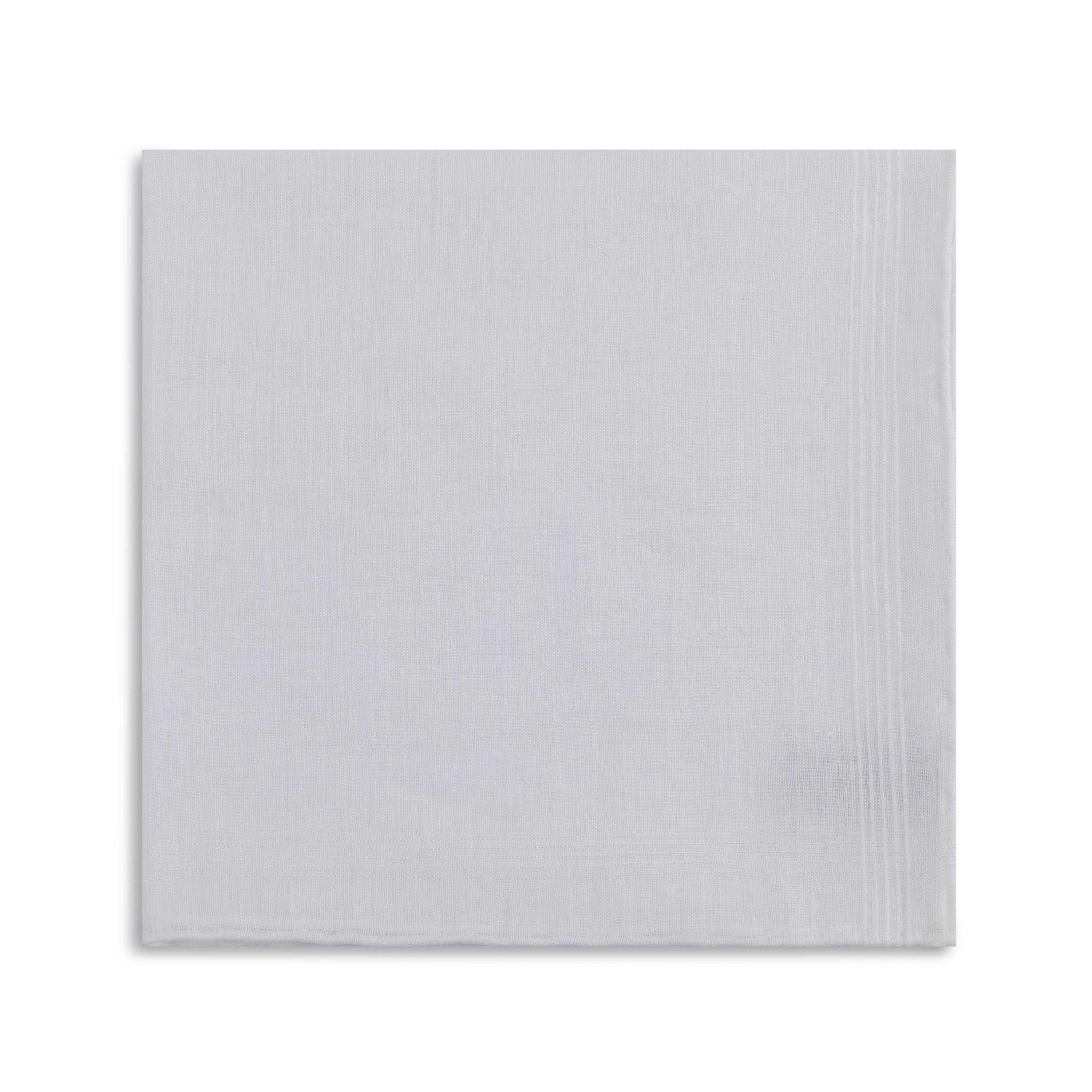 Simonnot Godard "Hugo" Pocket Square in White