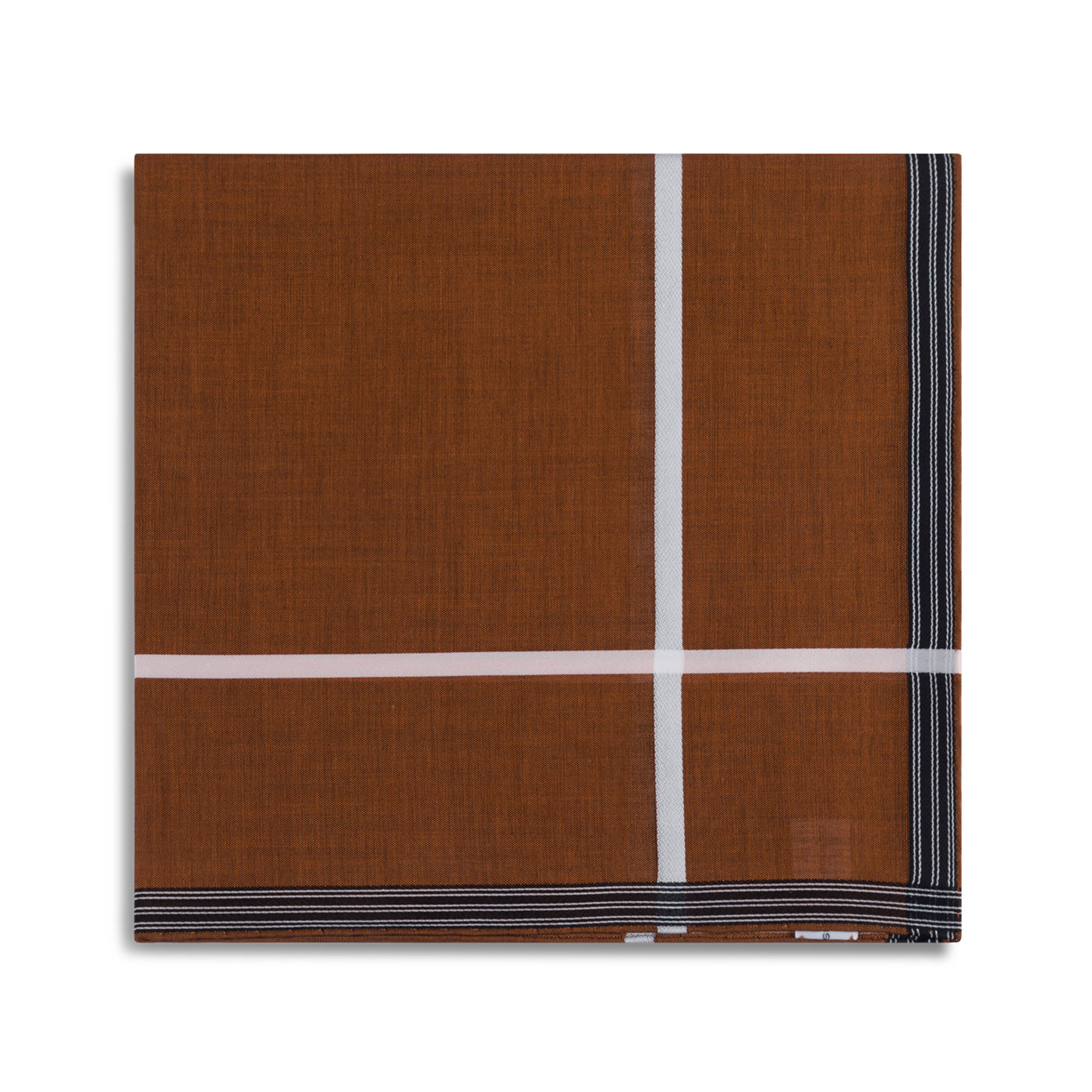 Simonnot Godard "Socotra" Pocket Square in Brown