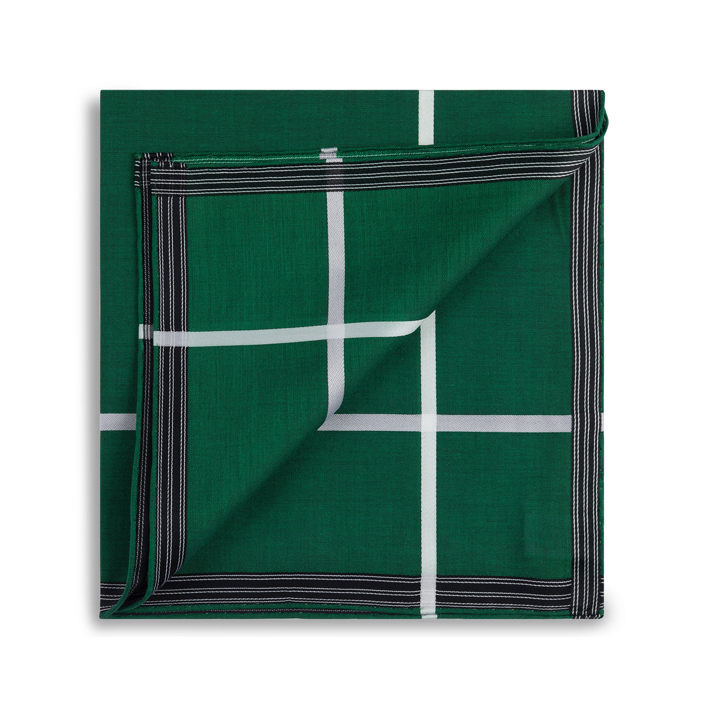 Simonnot Godard "Socotra" Pocket Square in Green