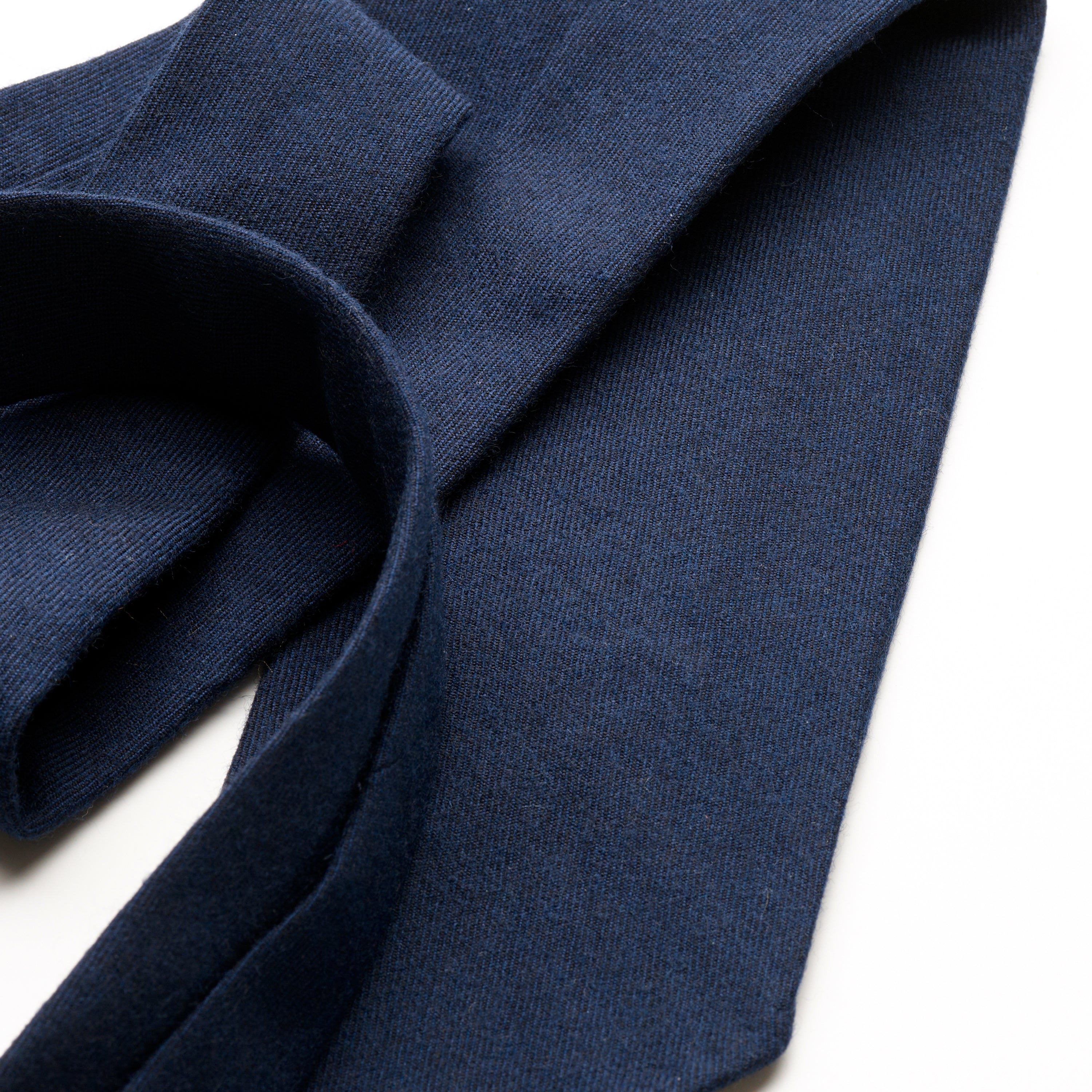 Fox Brothers French Navy Flannel Tie