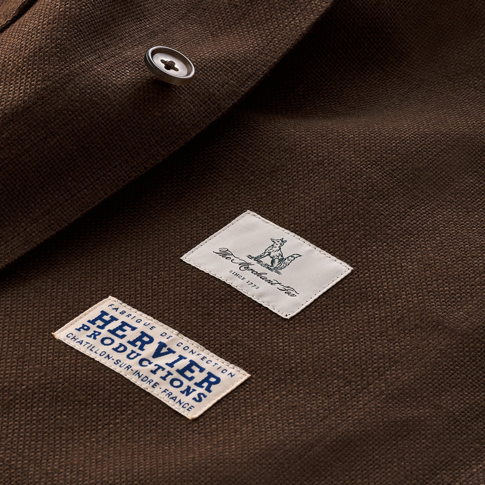 Espresso Brown Heavy Linen Utility Jacket