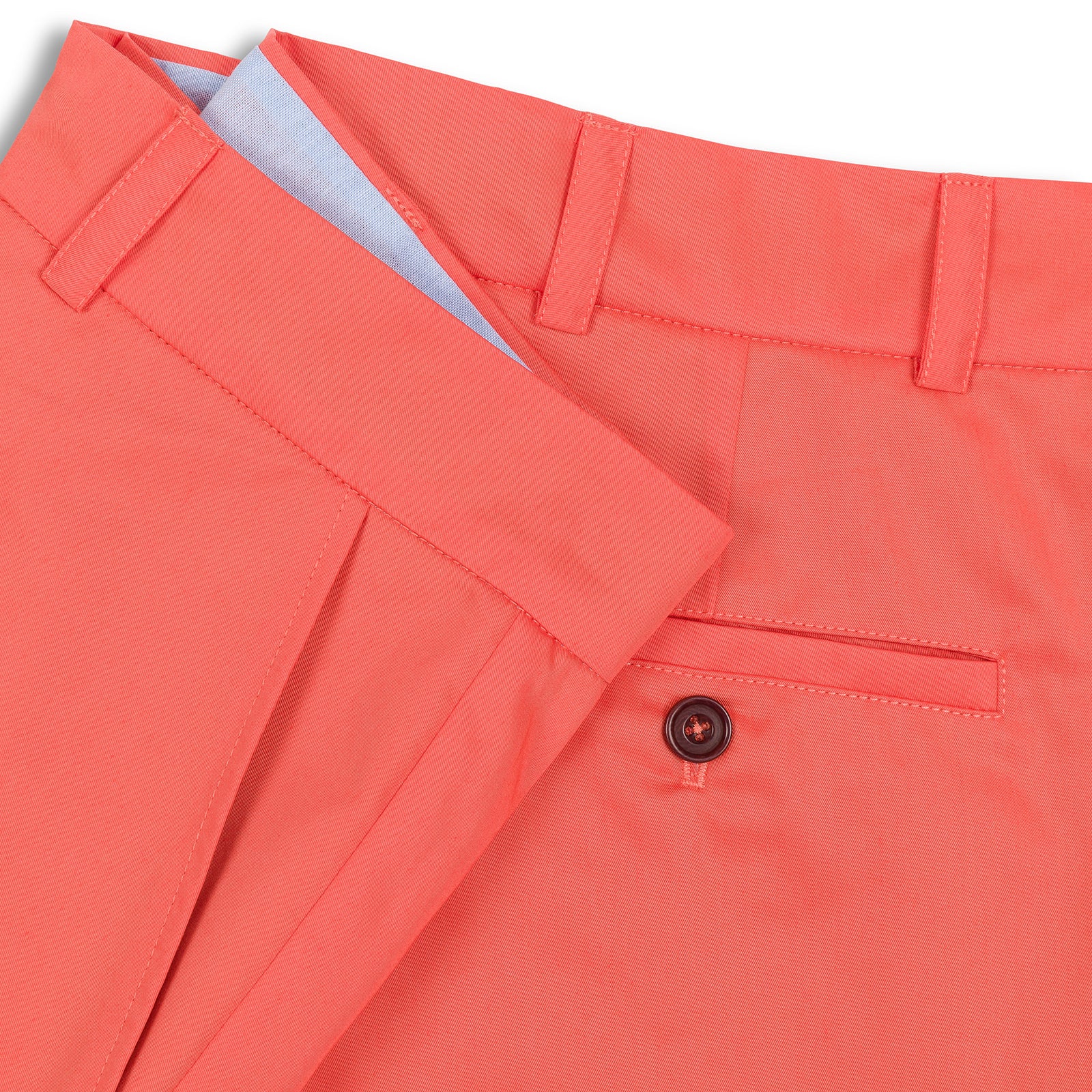 The Merchant Fox Cotton Shorts in Coral