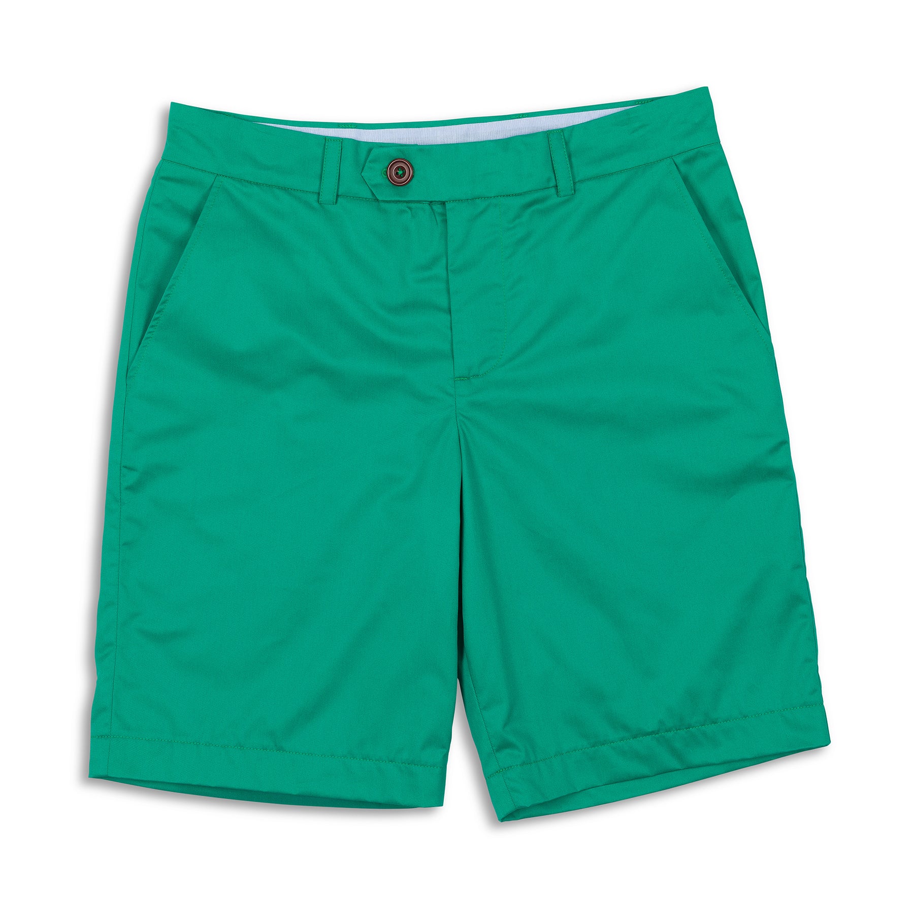 The Merchant Fox Cotton Shorts in Emerald Green