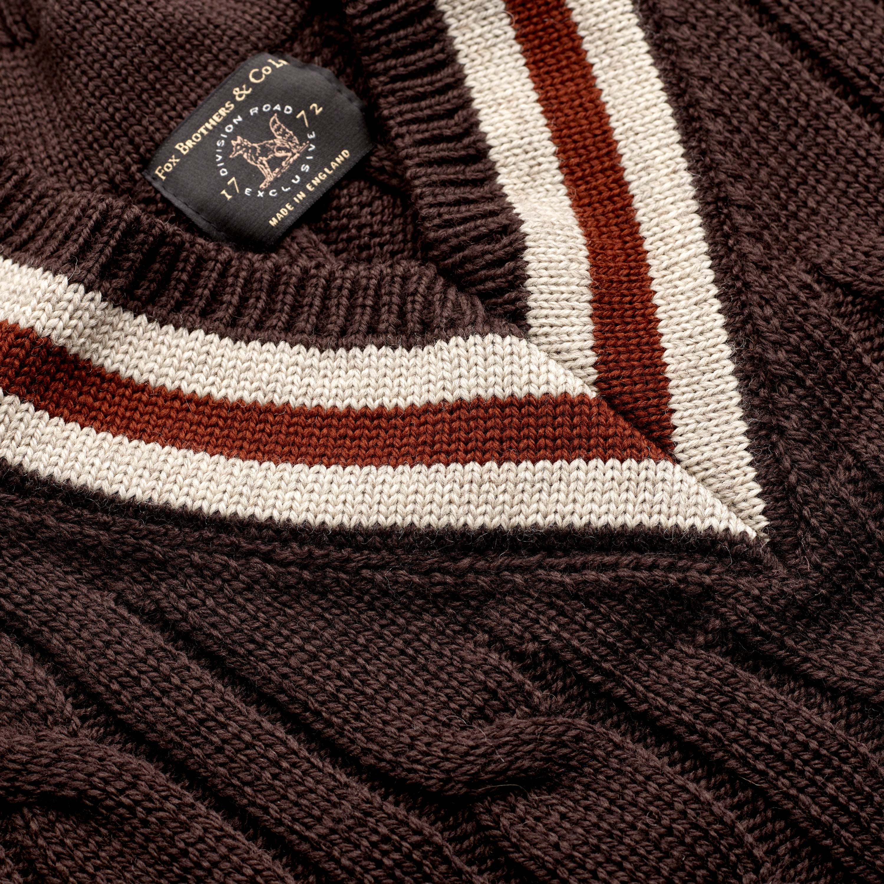 FOX x DR Cricket Club Sweater in Charcoal & Iron