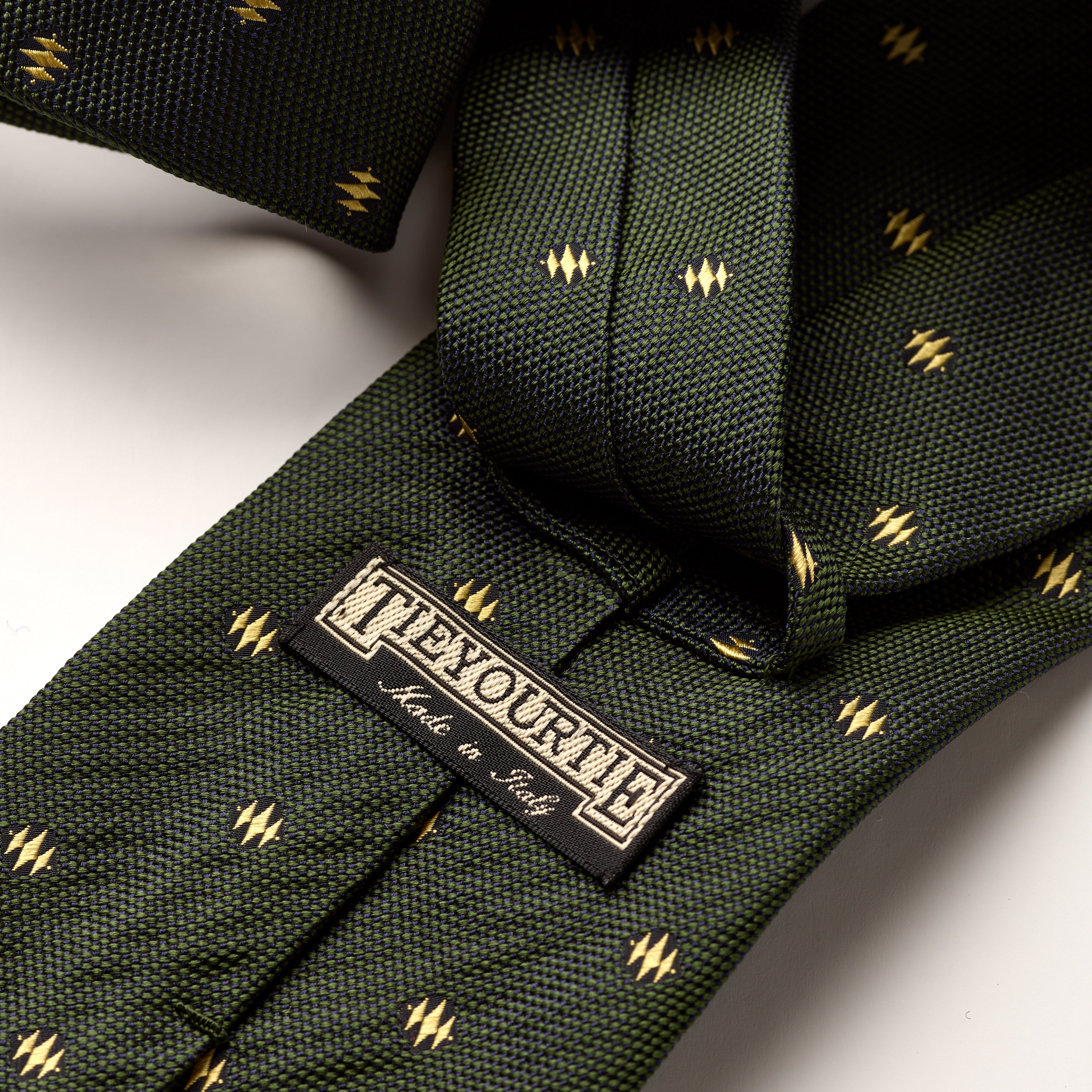 Tie Your Tie Dark Green Silk Geometric Tie