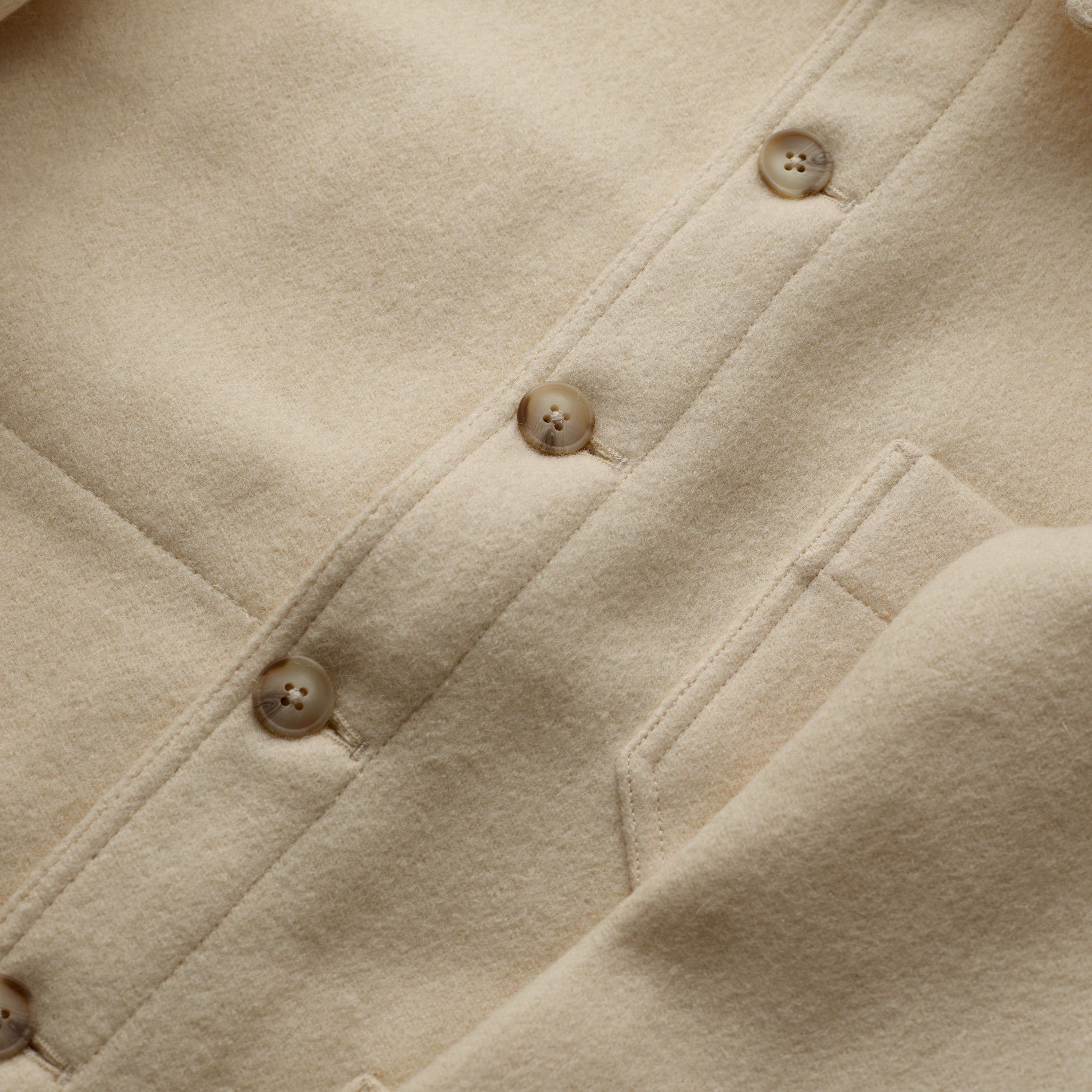 The Merchant Fox Antique White Utility Jacket