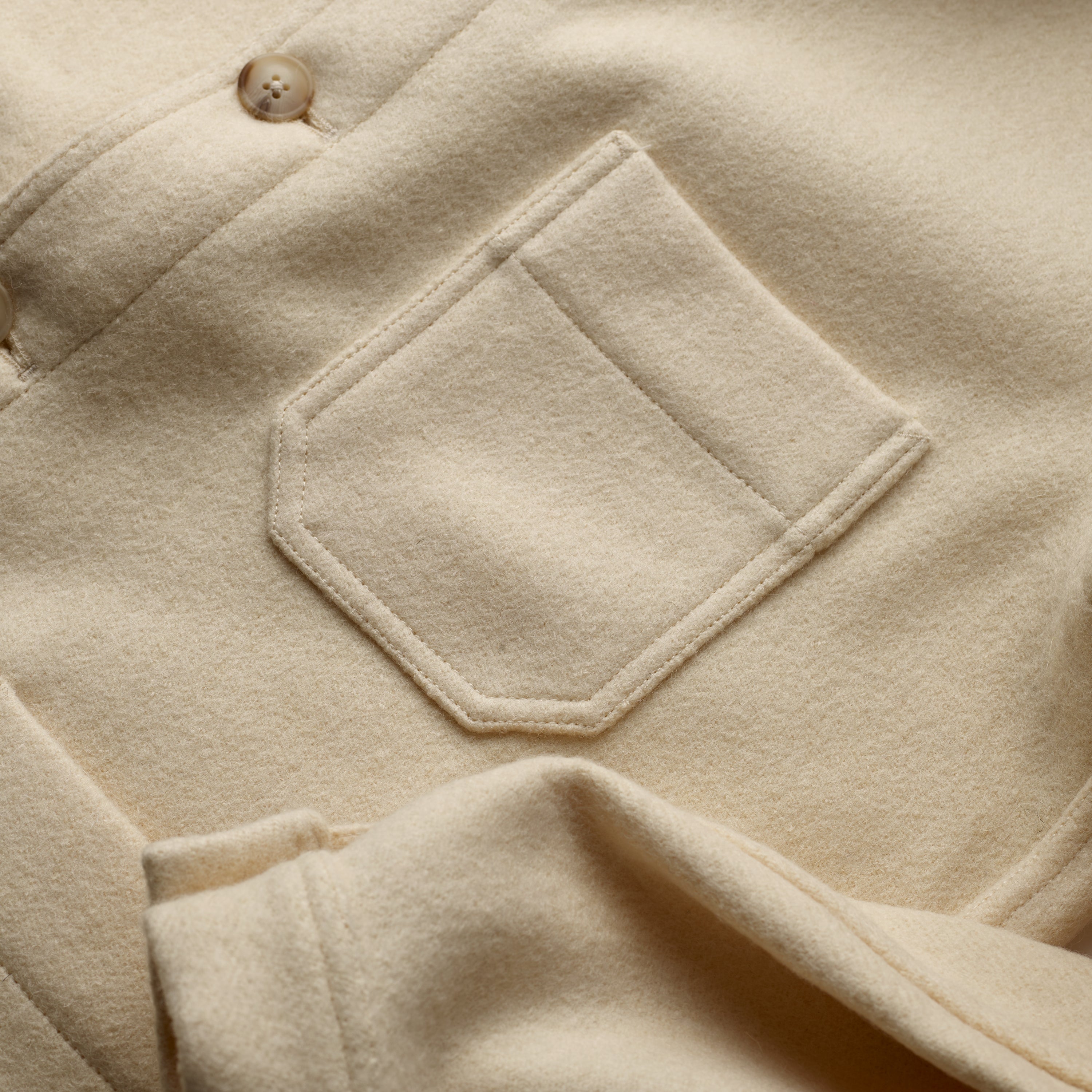 The Merchant Fox Antique White Utility Jacket