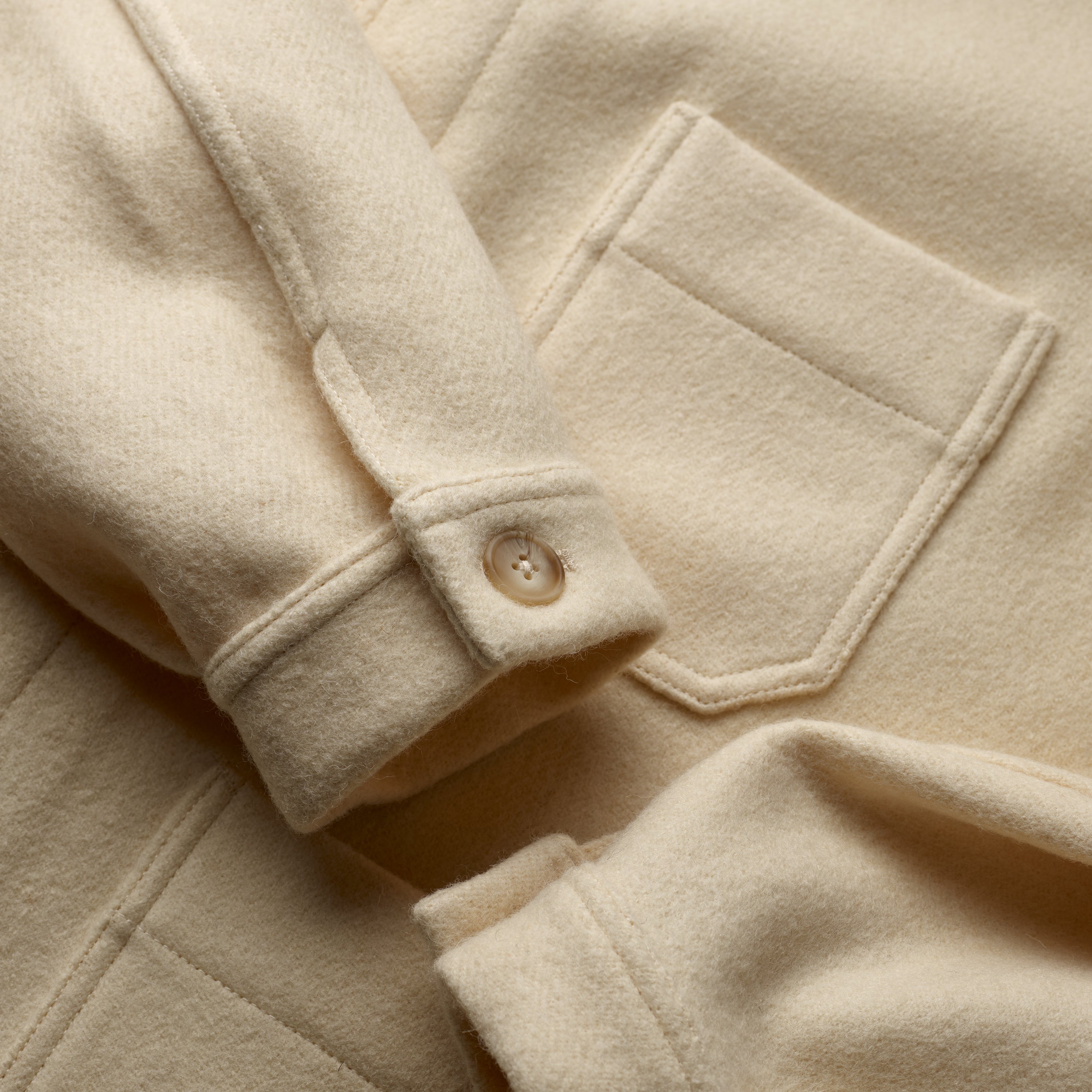 The Merchant Fox Antique White Utility Jacket