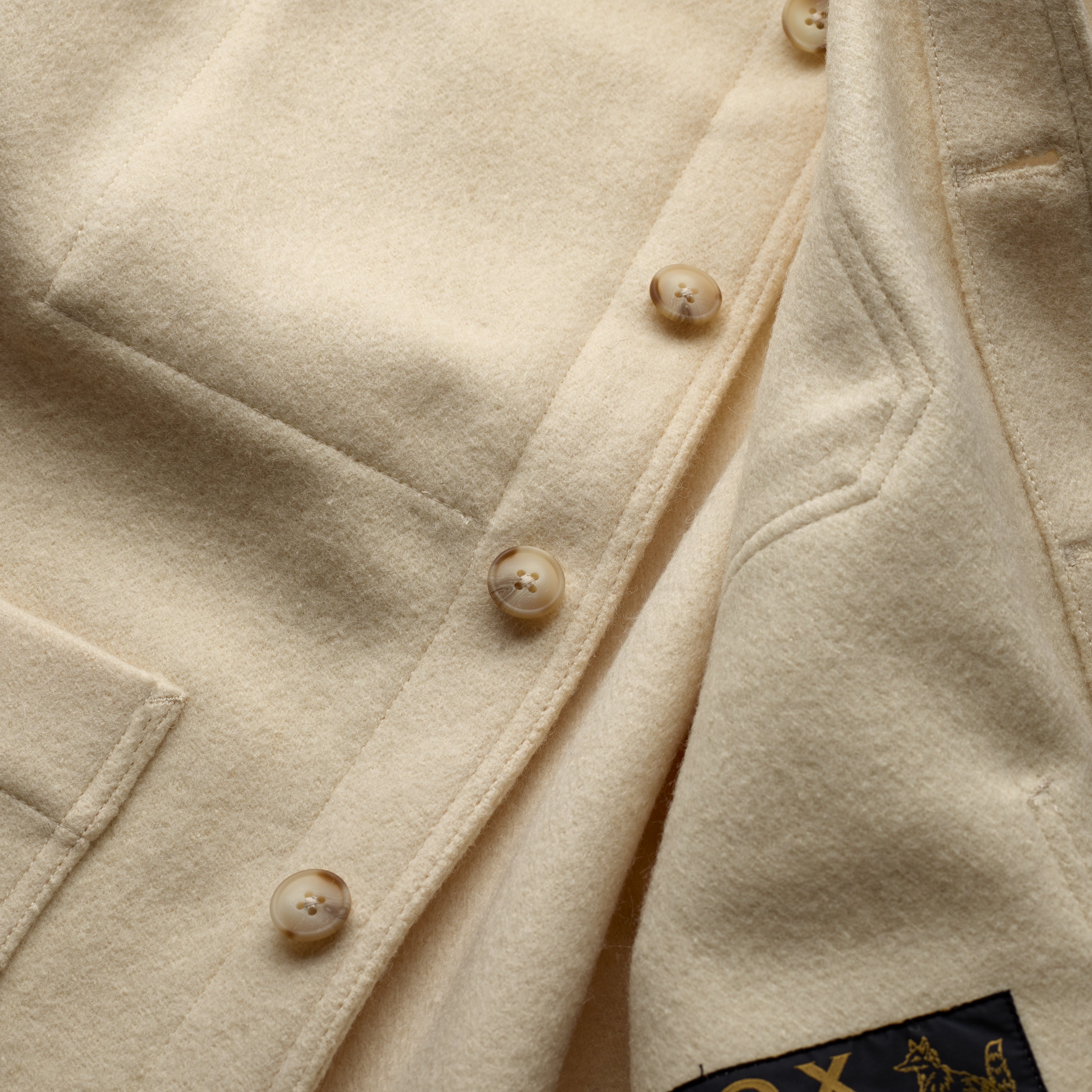 The Merchant Fox Antique White Utility Jacket