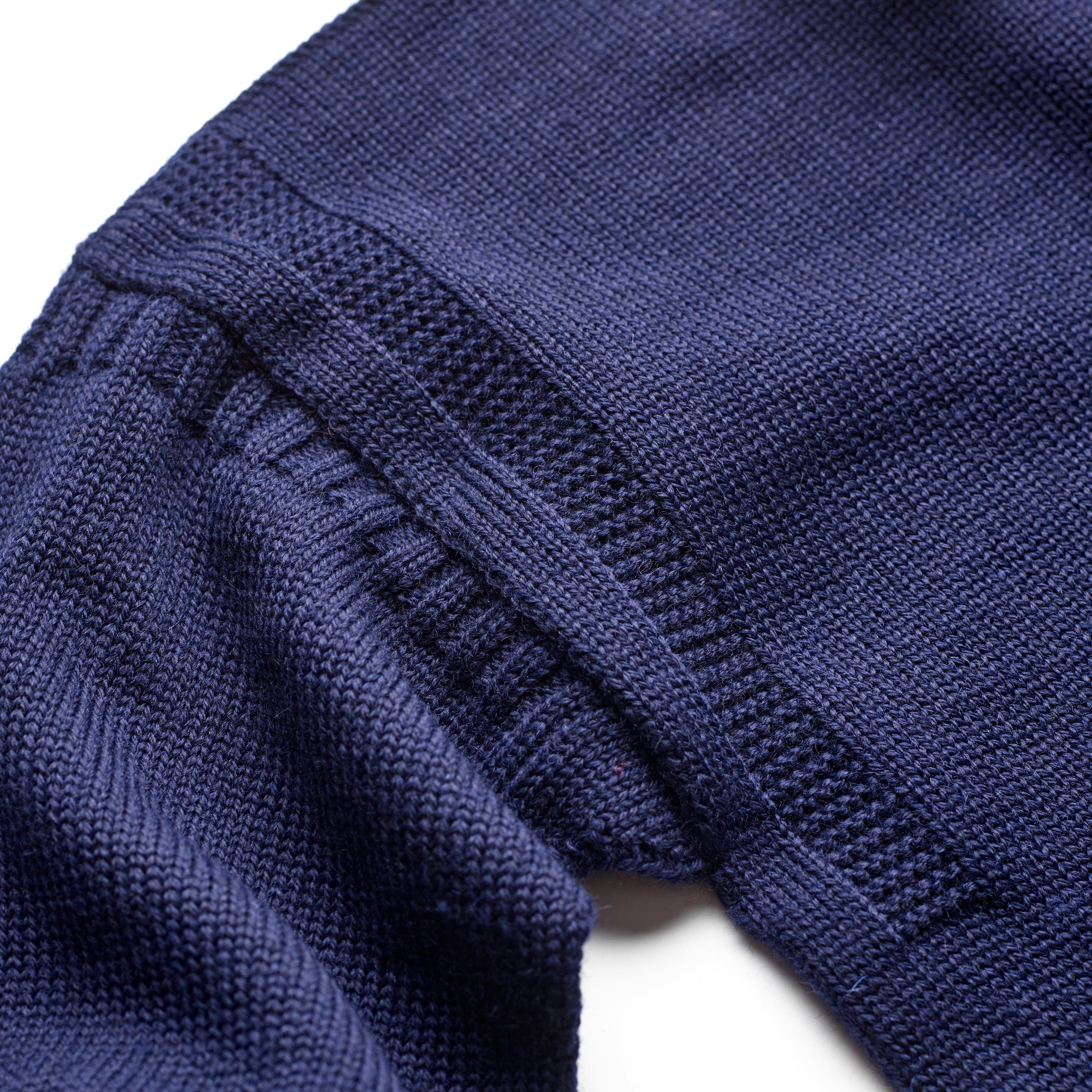Guernsey Woollens x Fox Roll Neck in Naval Blue