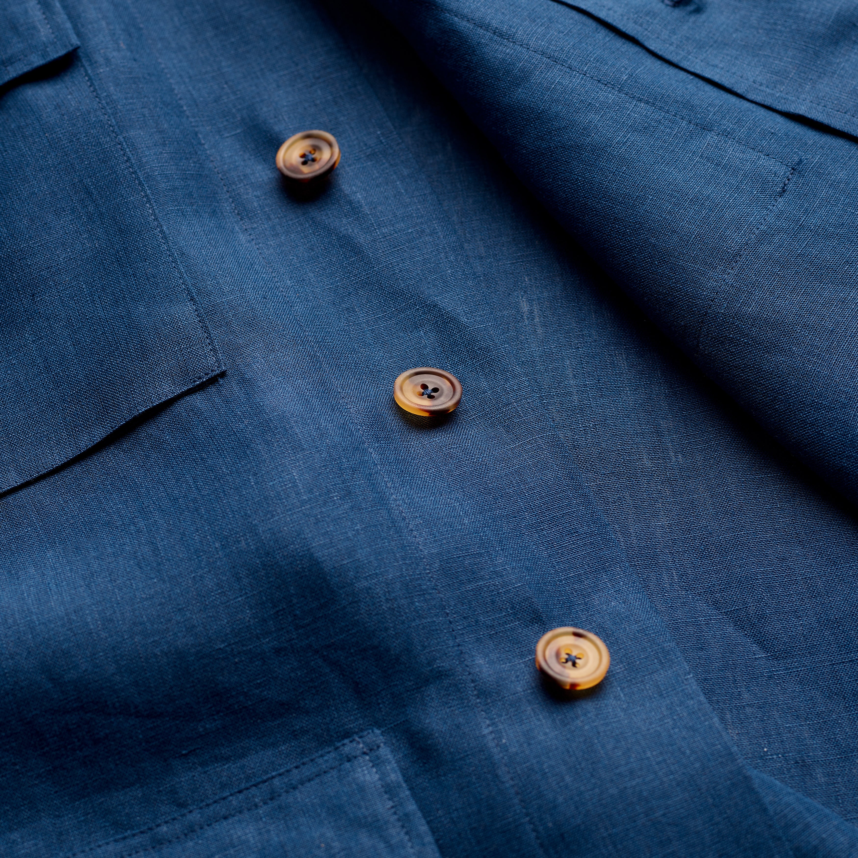 FK001-Fox Linen Blue Jacket