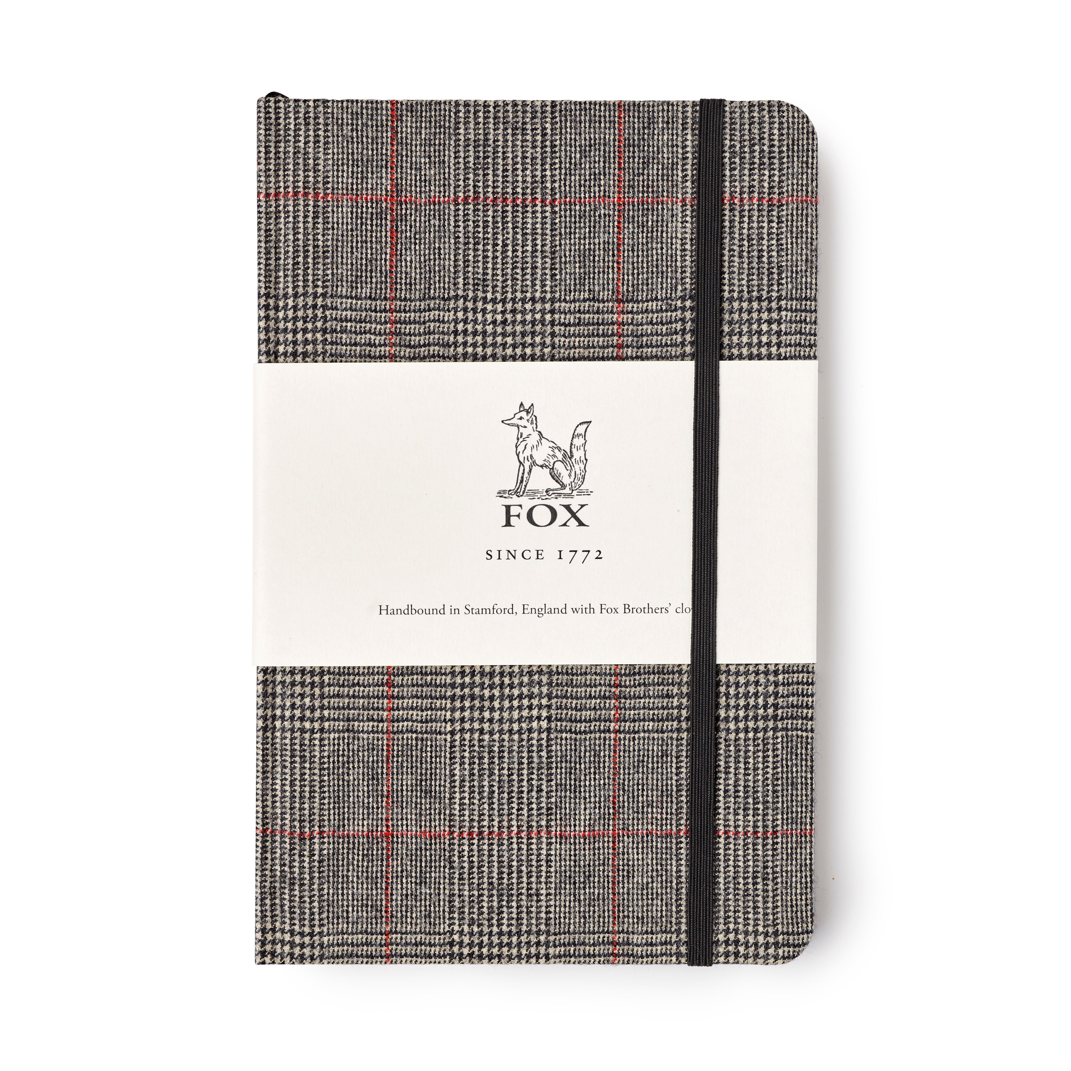 Fox Prince of Wales Check with Red Deco Medium Notebook