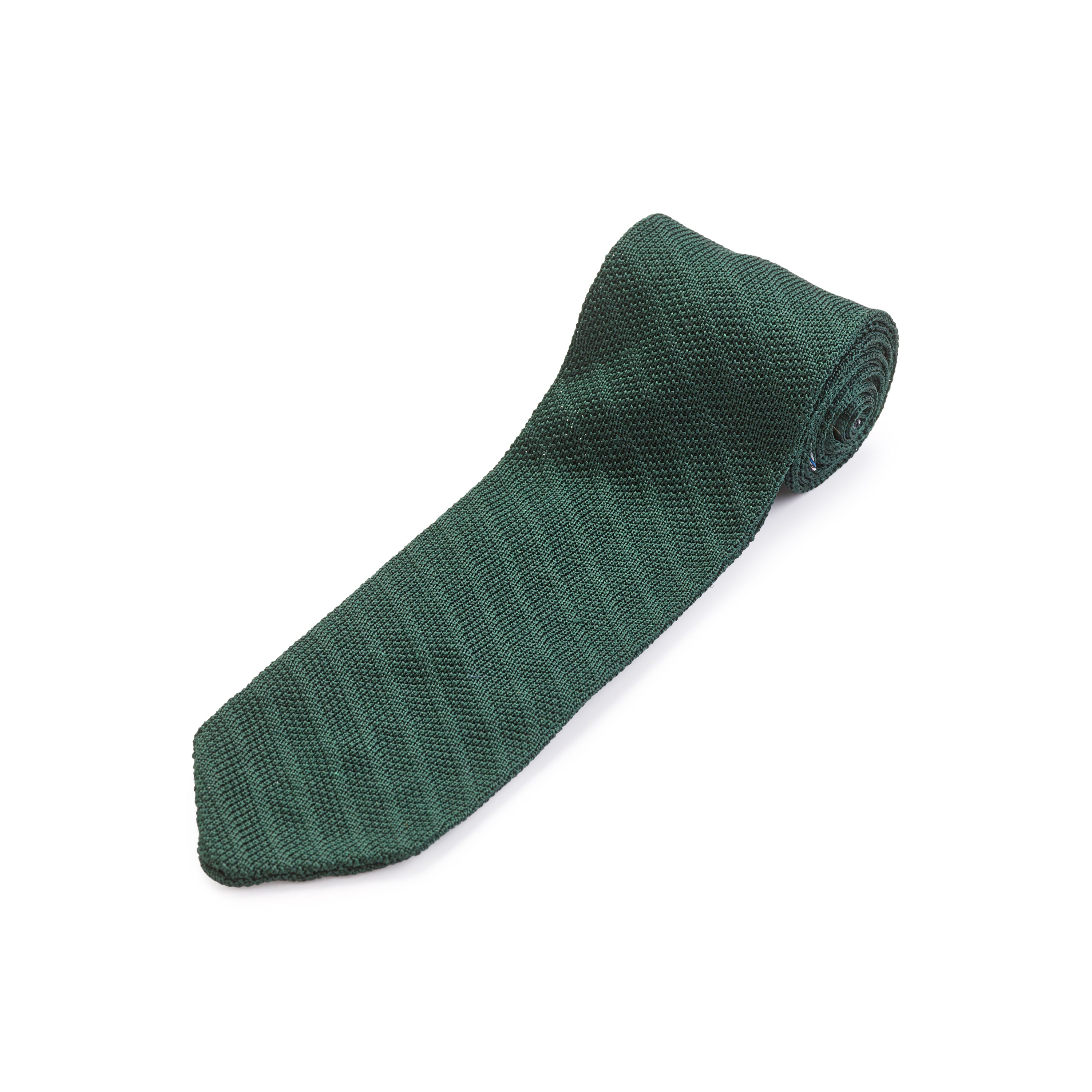 Sera Forest Green Oblique Weave Silk Tie