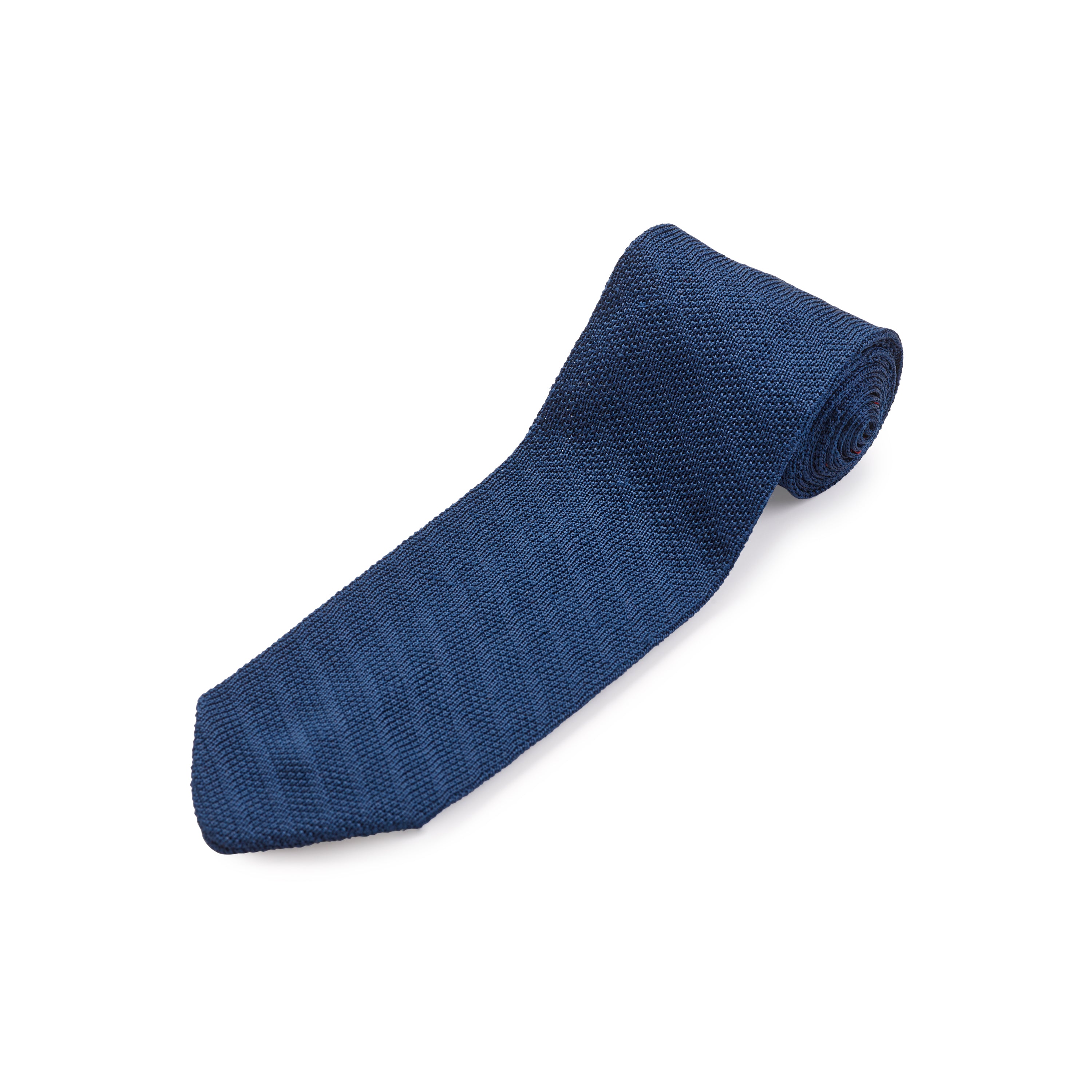 Sera Navy Blue Oblique Weave Silk Tie