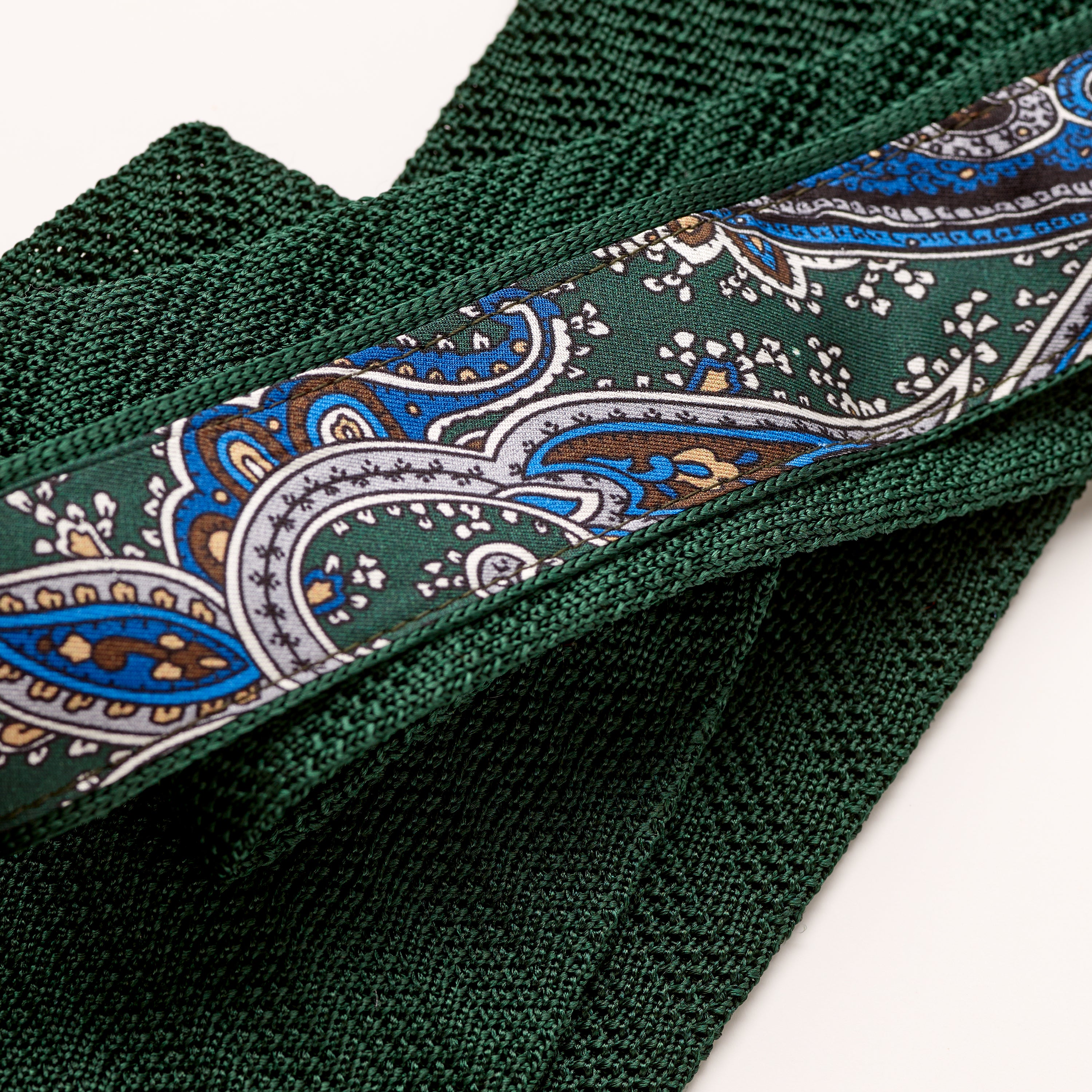 Sera Forest Green Oblique Weave Silk Tie