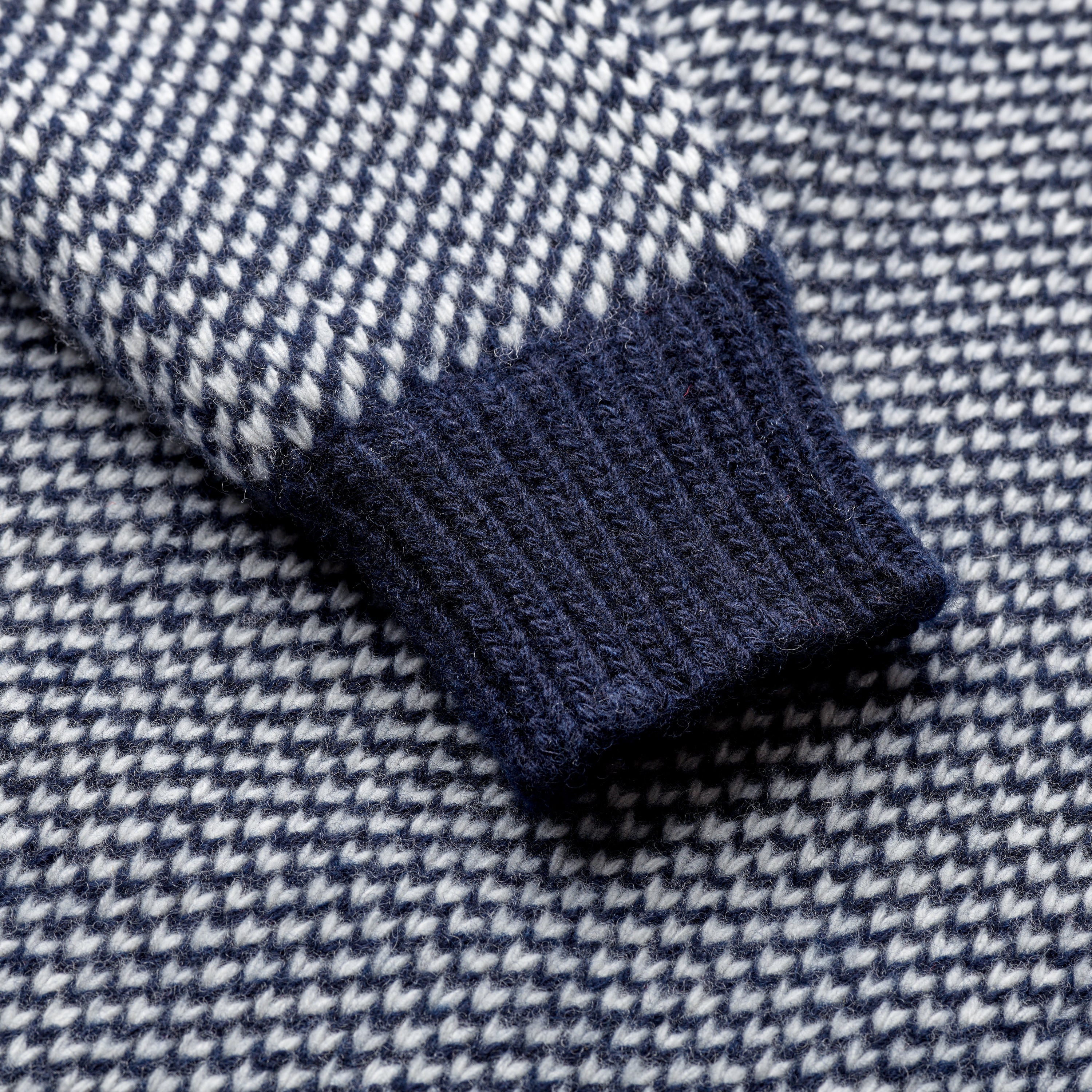 FOX x CORGI Origin Collection Navy Birdseye Sweater