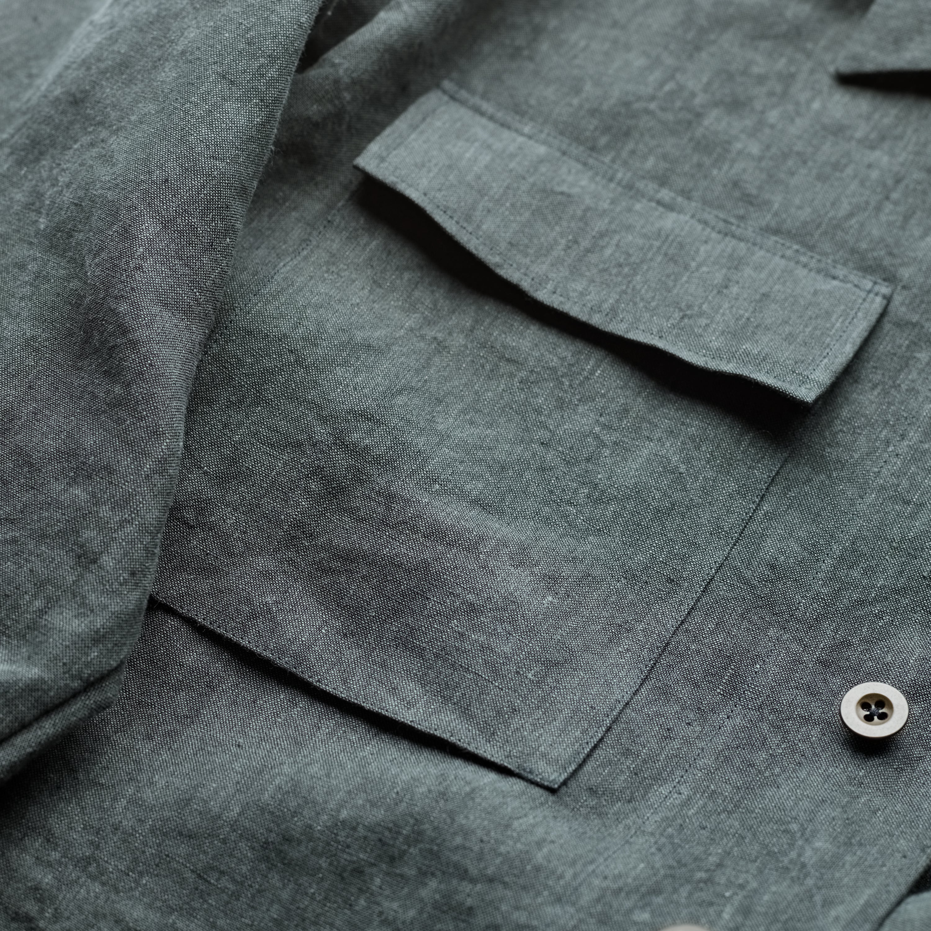 FK001-Fox Linen Hunter Green Jacket