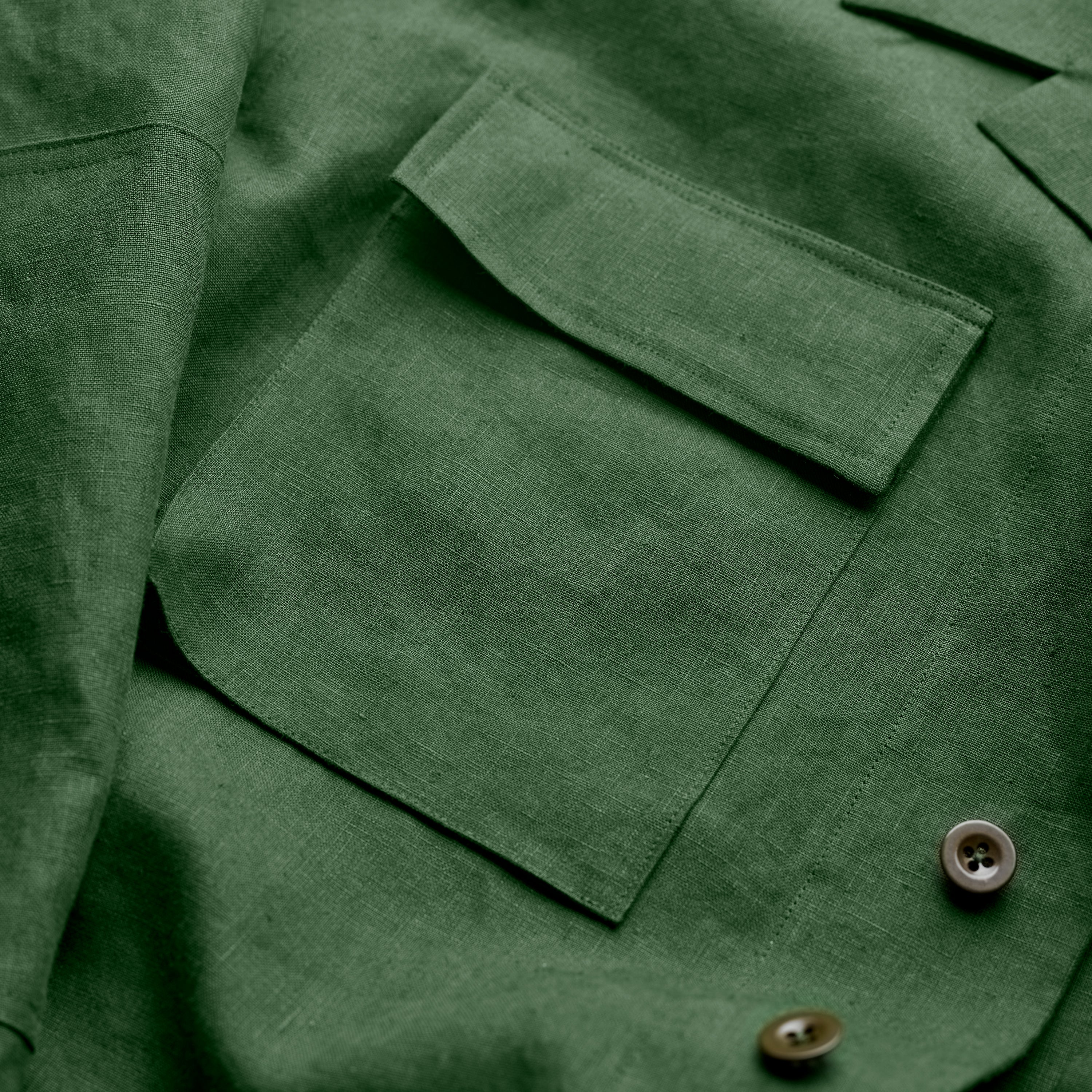 FK001-Fox Linen Bronze Green Jacket
