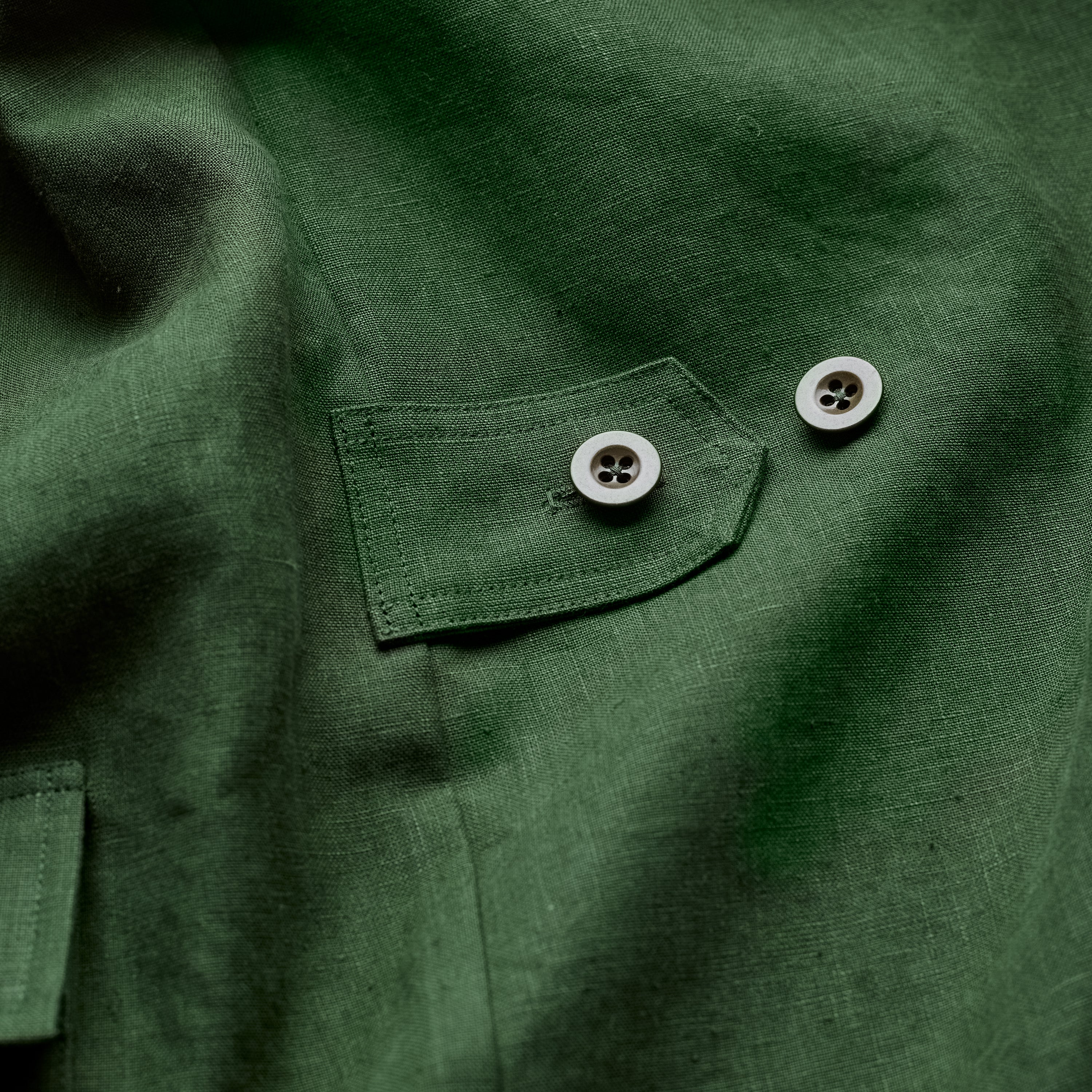 FK001-Fox Linen Bronze Green Jacket