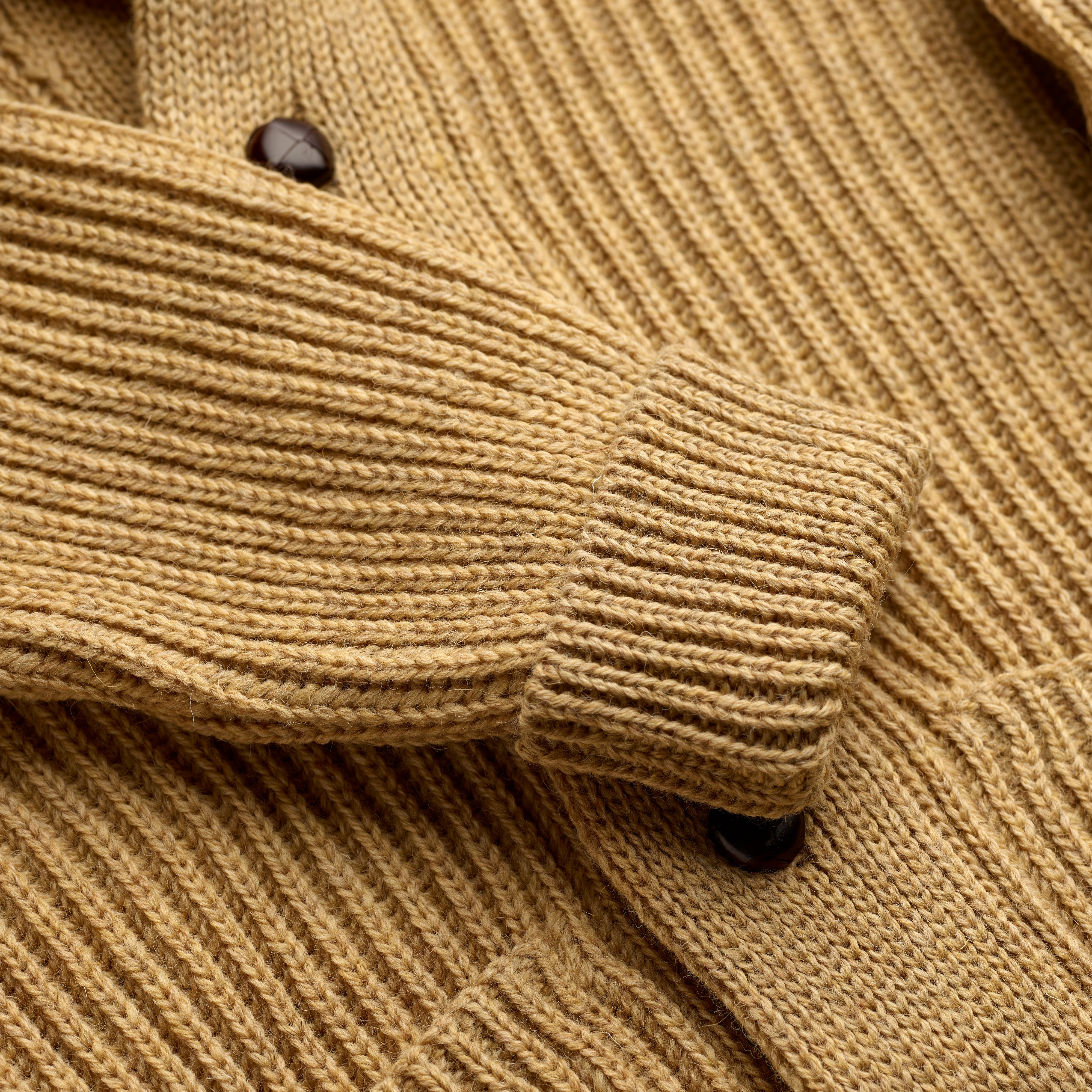 The Shawl Collar Cardigan in Warm Tan