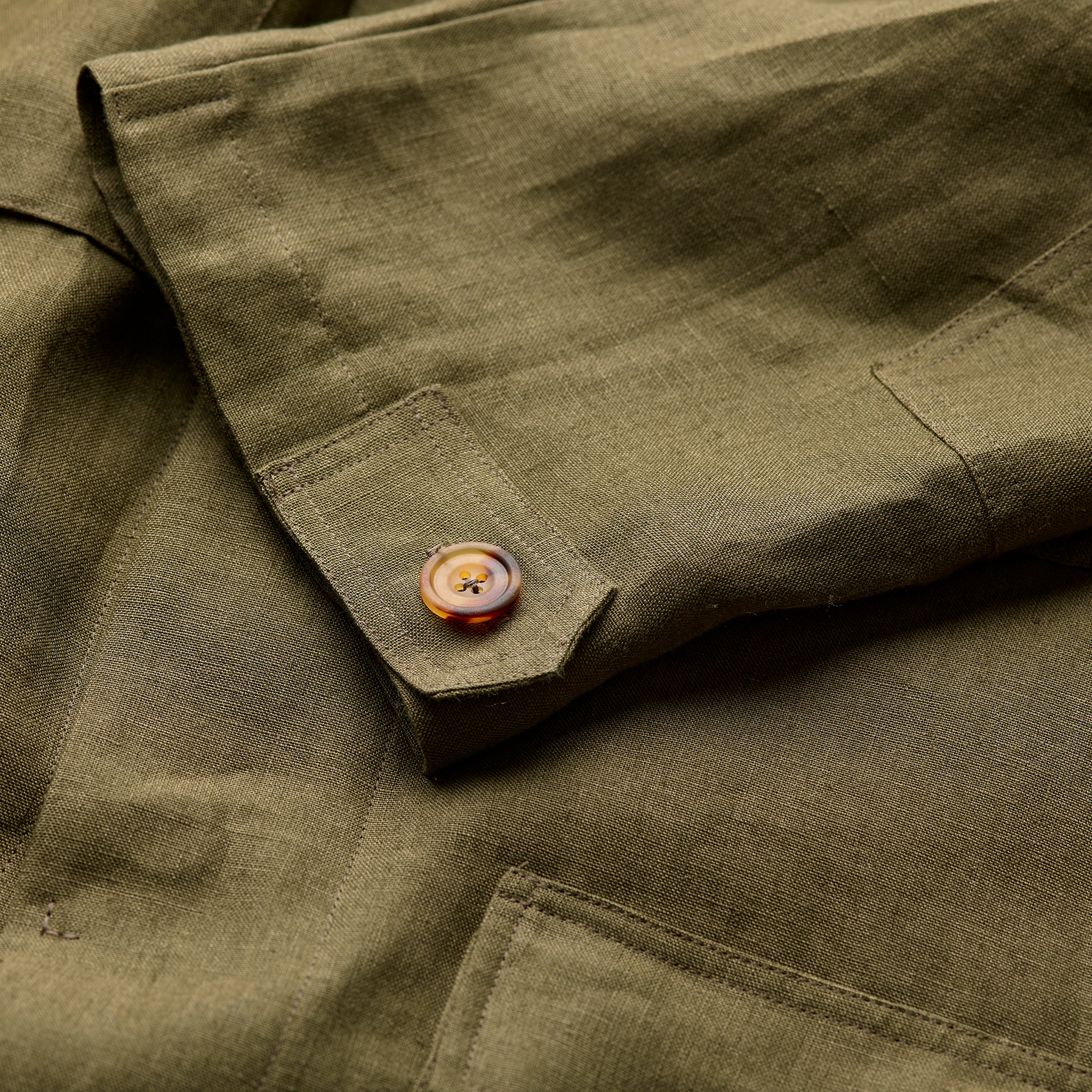 FK001-Fox Linen Green Jacket