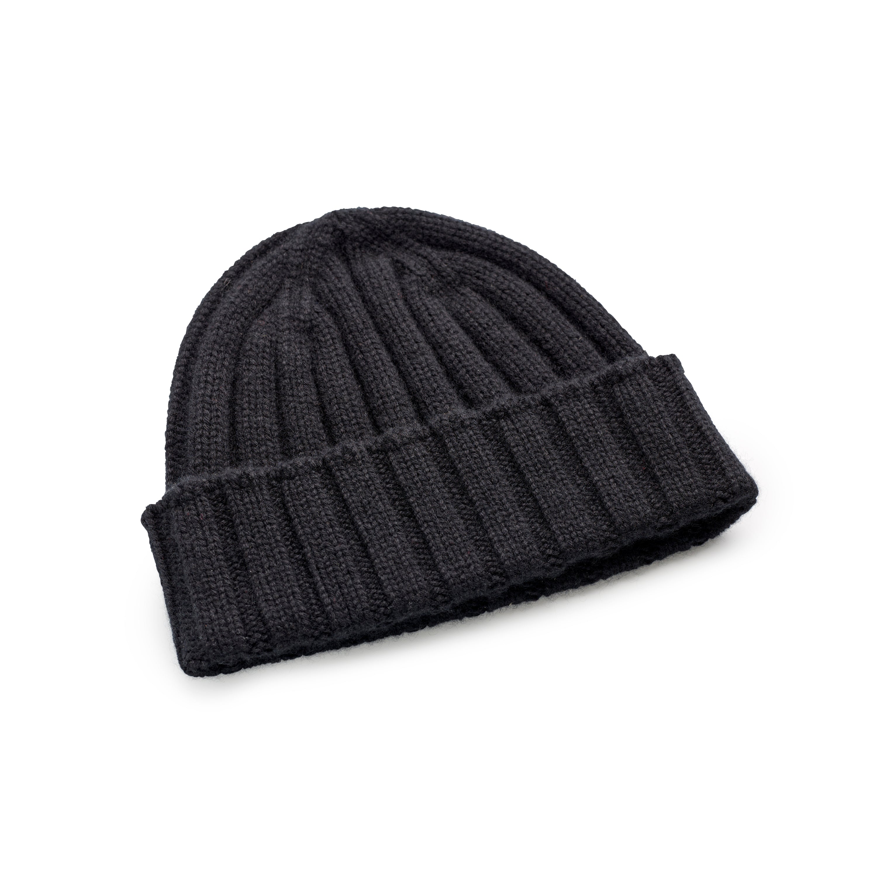 Cashmere Knitted Cap Ink Black