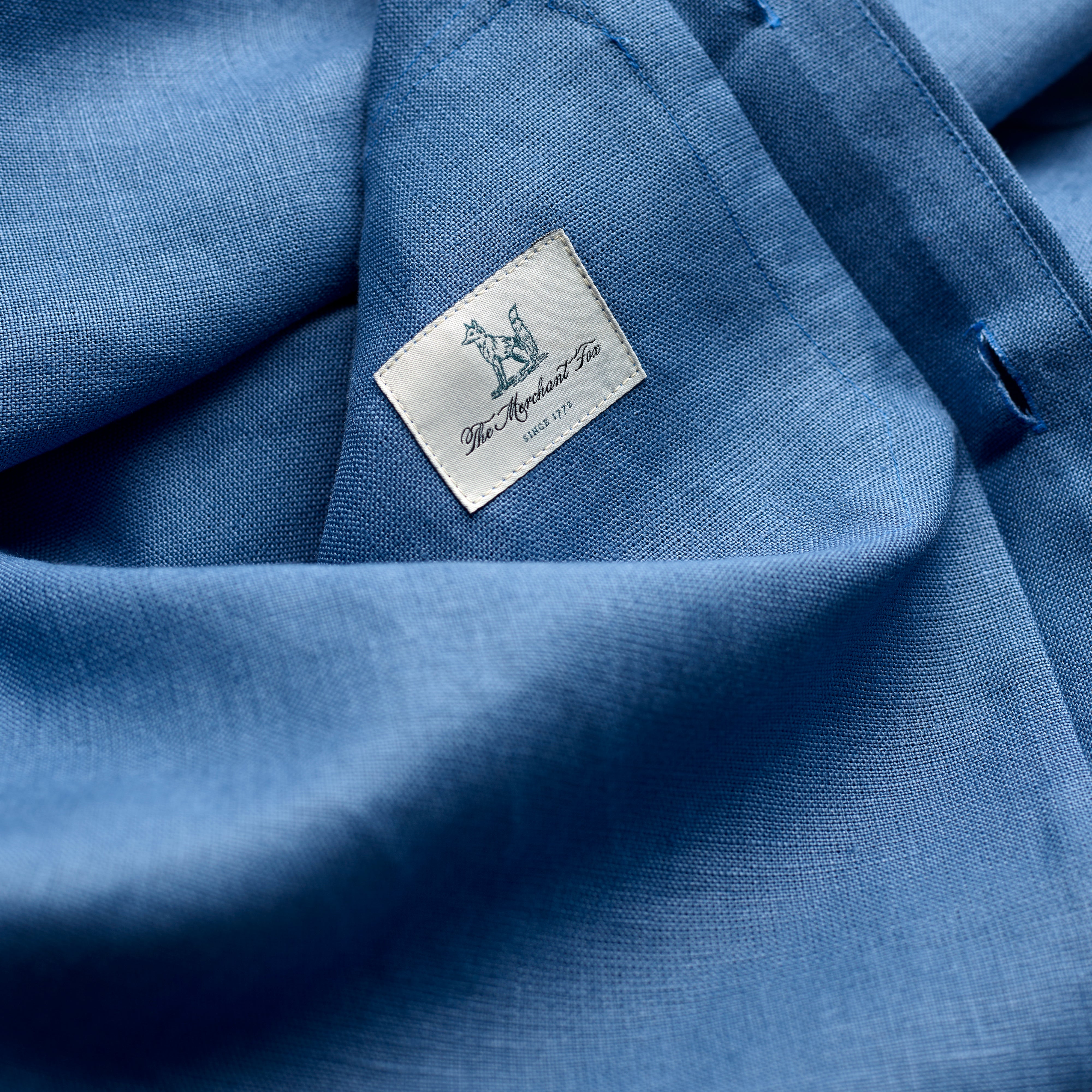 Lagan Blue Linen Overshirt