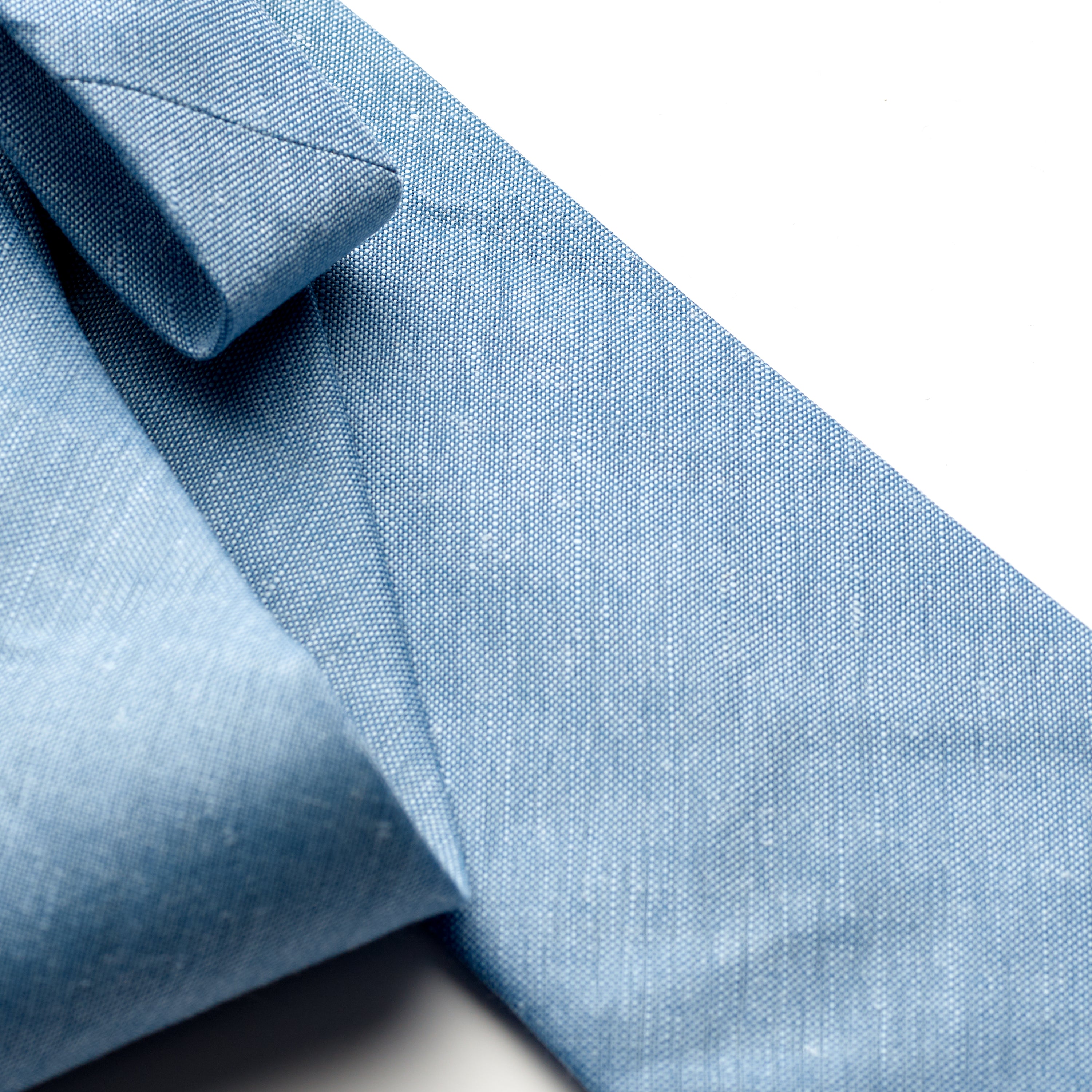 Fox 3 Fold Sky Blue Linen Tie
