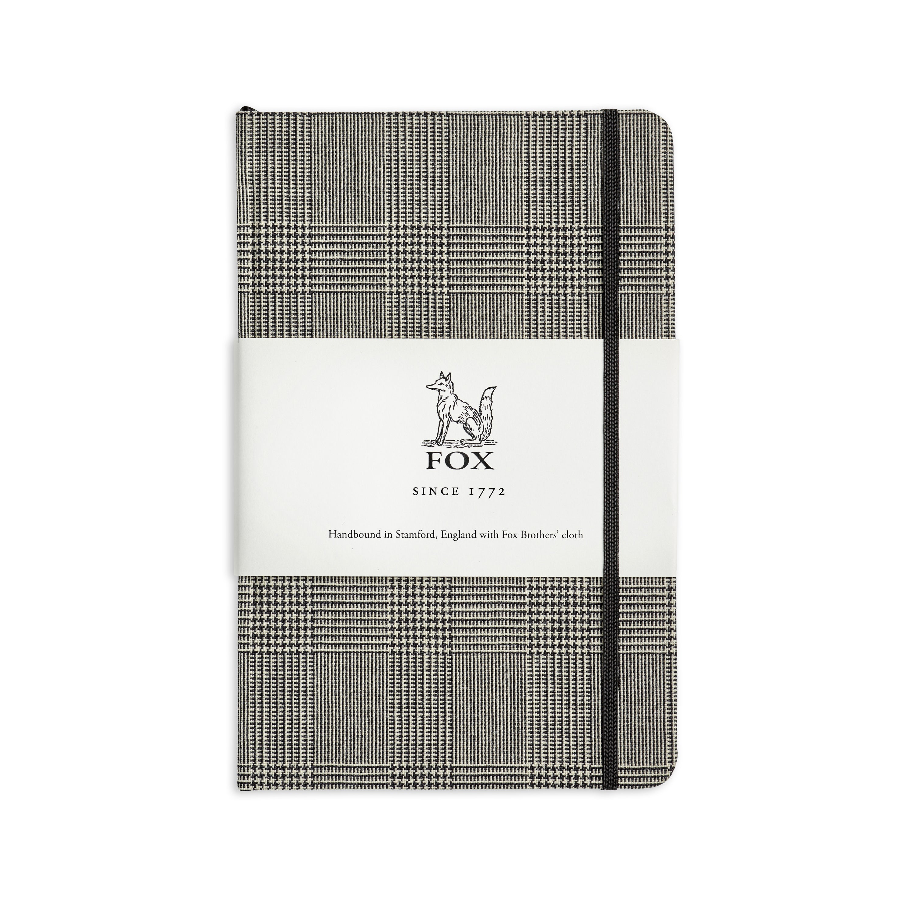 Fox Classic Prince of Wales Black Check Medium Notebook