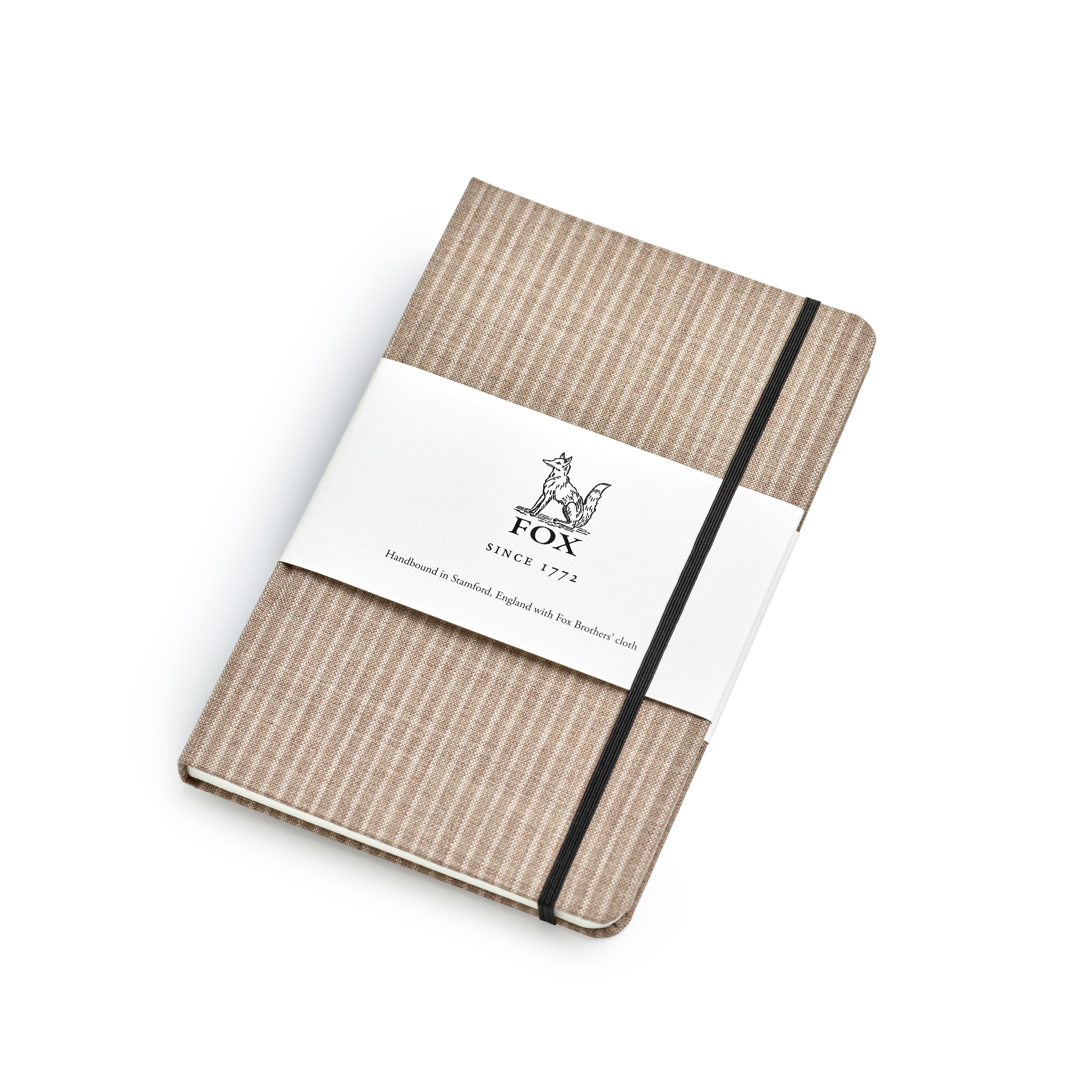 Fox Warm Taupe Stripe Medium Notebook