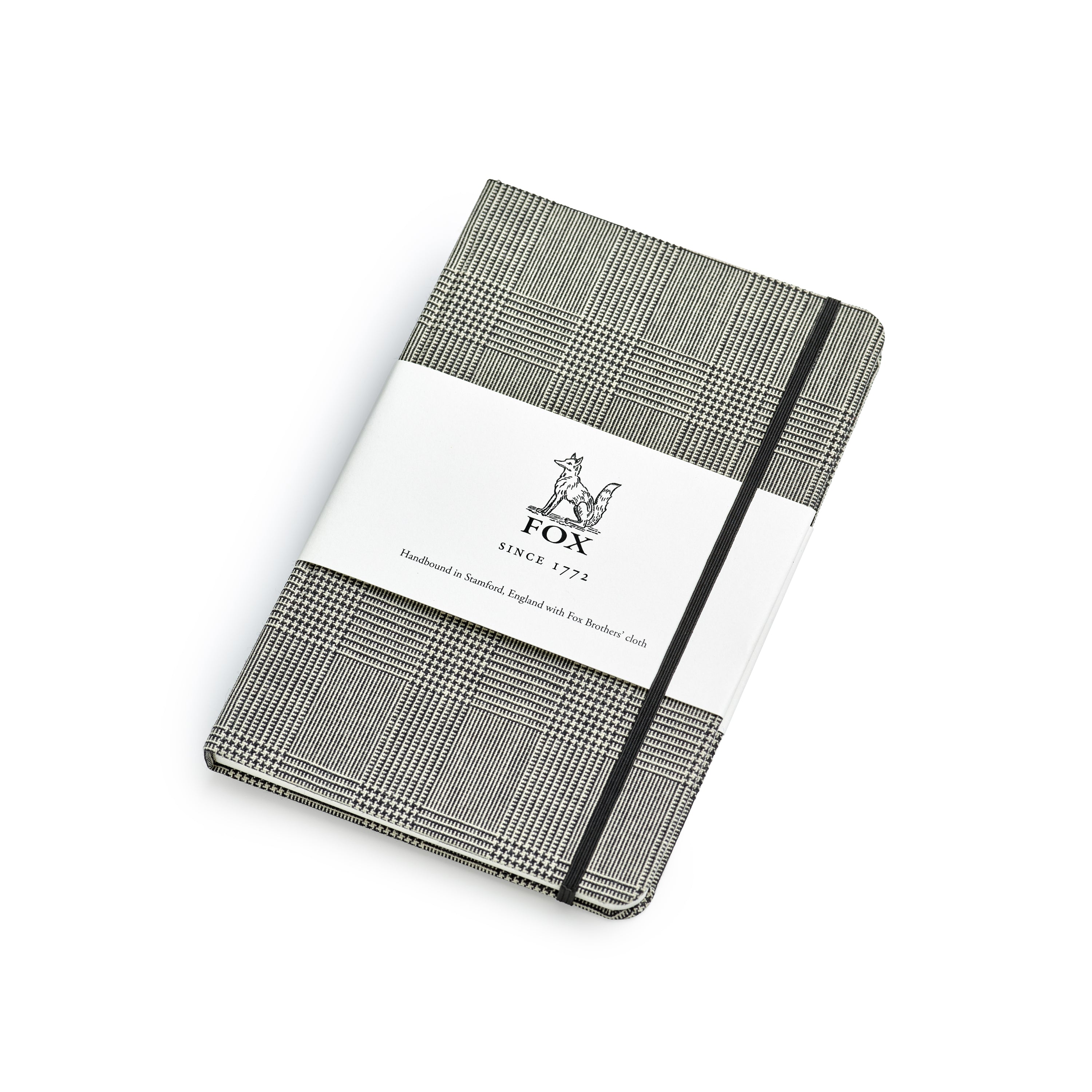 Fox Classic Prince of Wales Black Check Medium Notebook