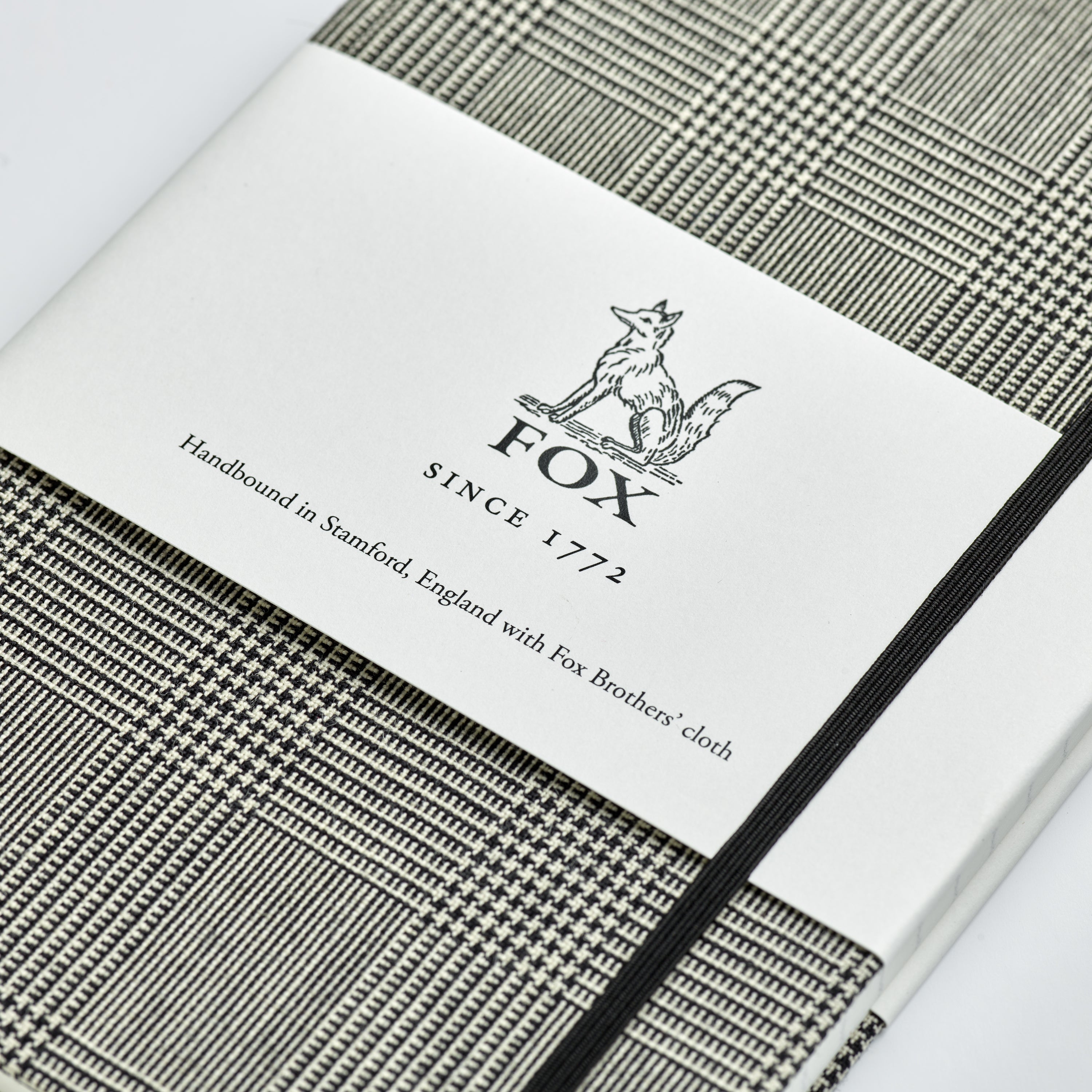 Fox Classic Prince of Wales Black Check Medium Notebook
