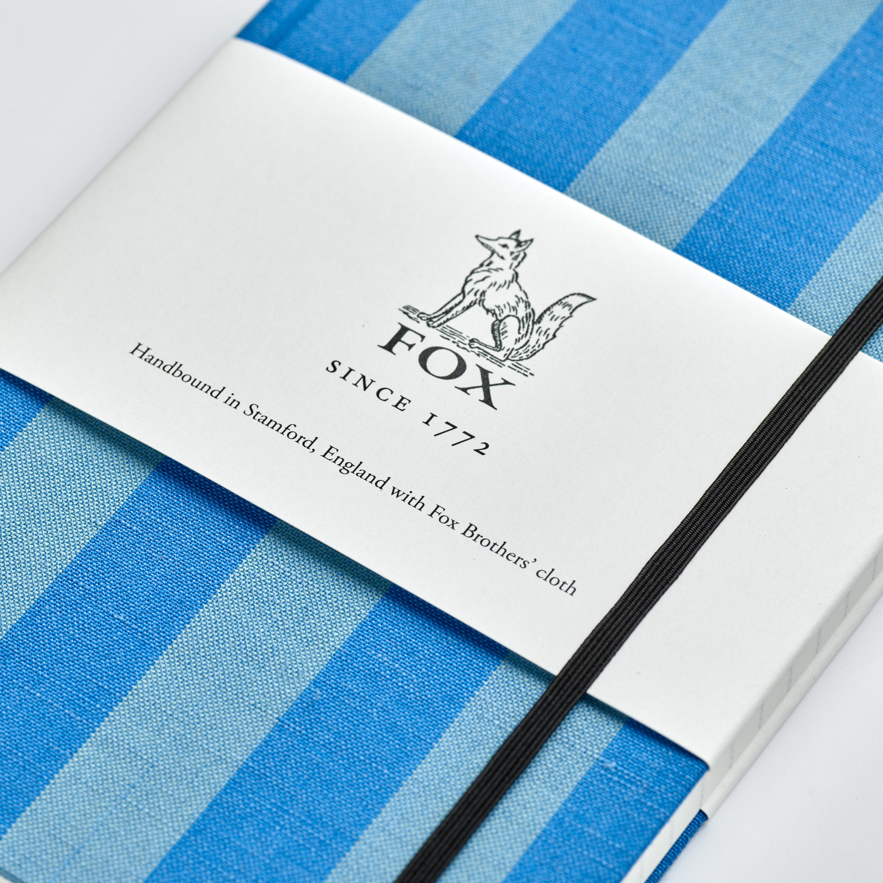 Fox Duck Egg & Sky Blue Sporting Stripe Medium Notebook
