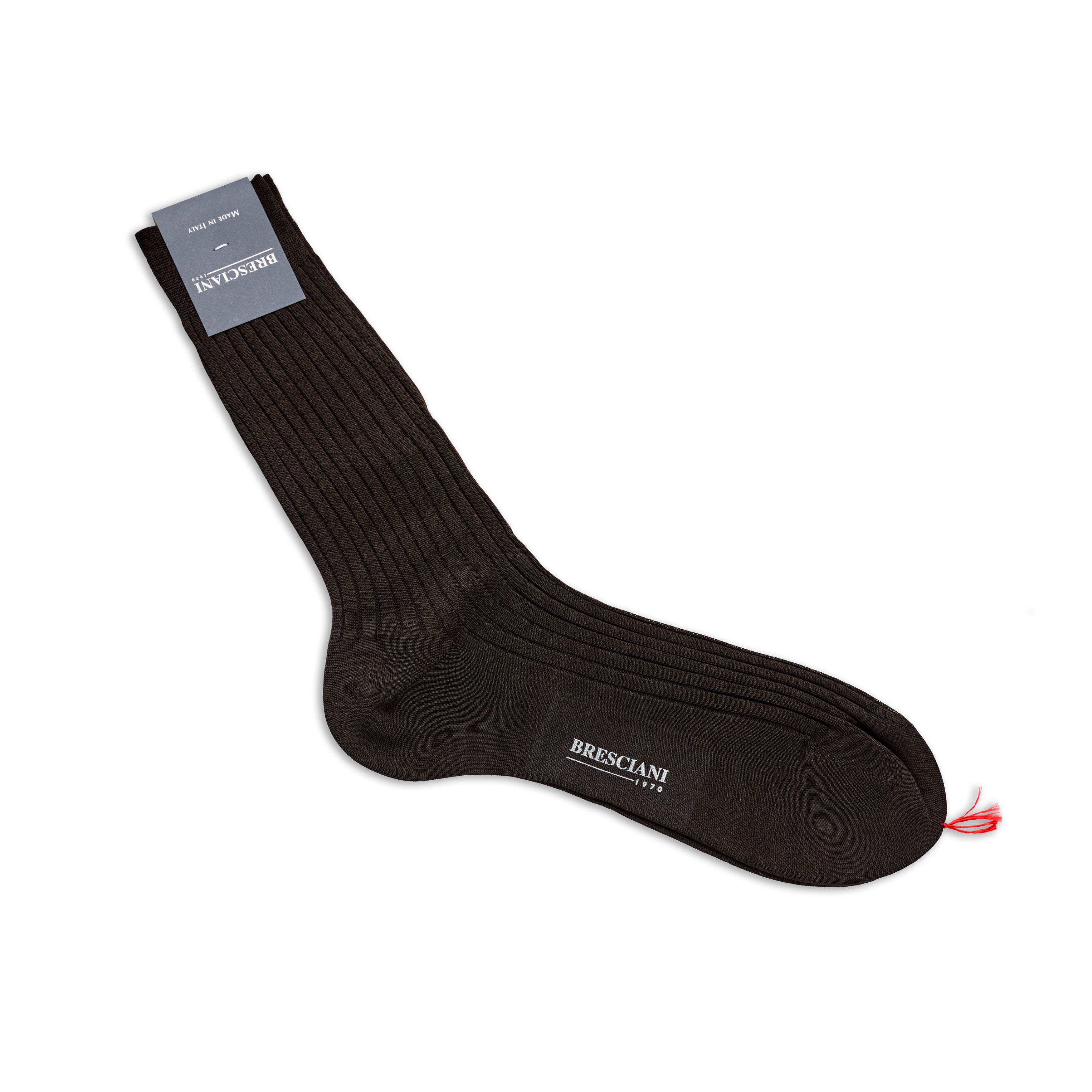 Bresciani Mens Short Sock : Dark Espresso