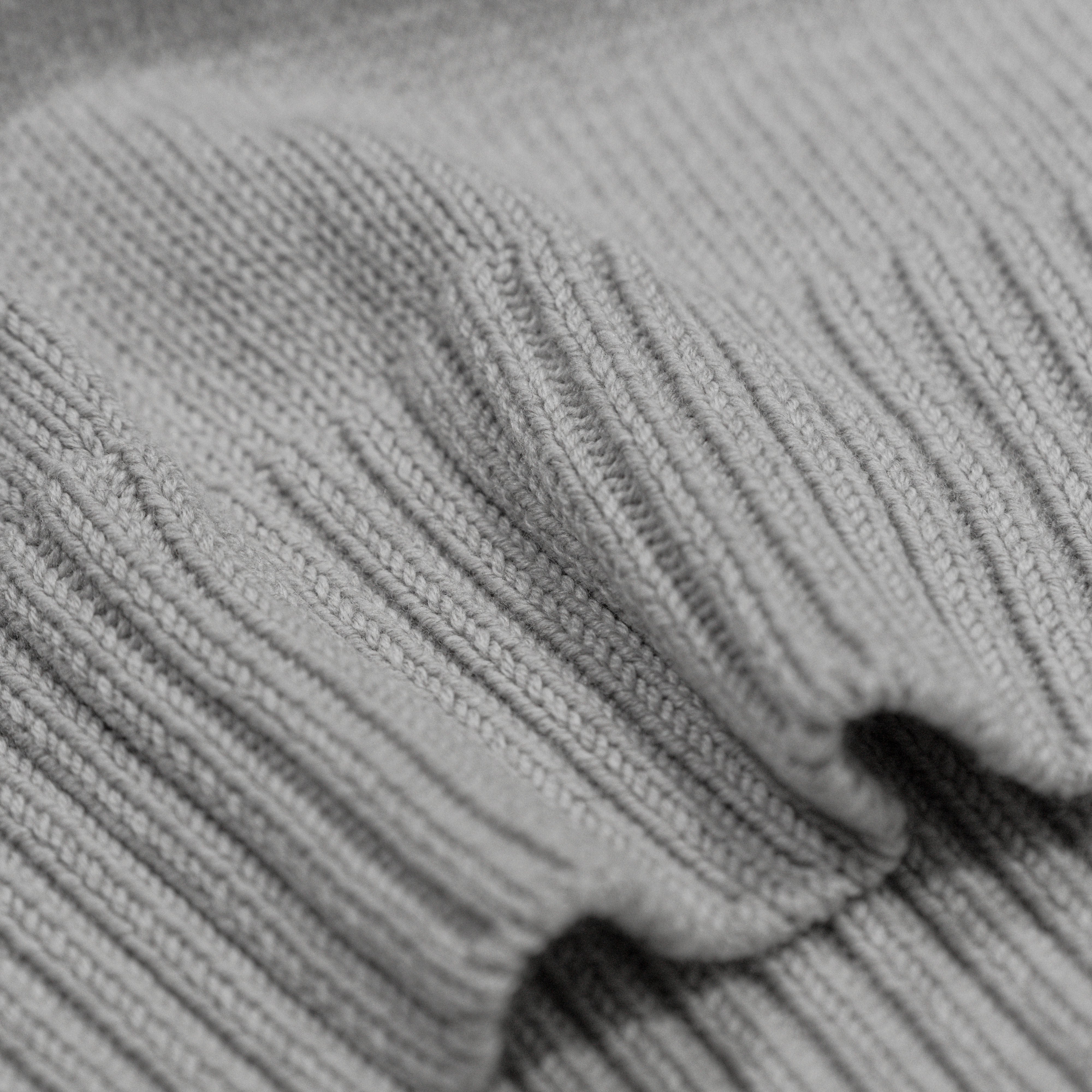 Racing Driver Knitted Roll Neck Jumper in Grey