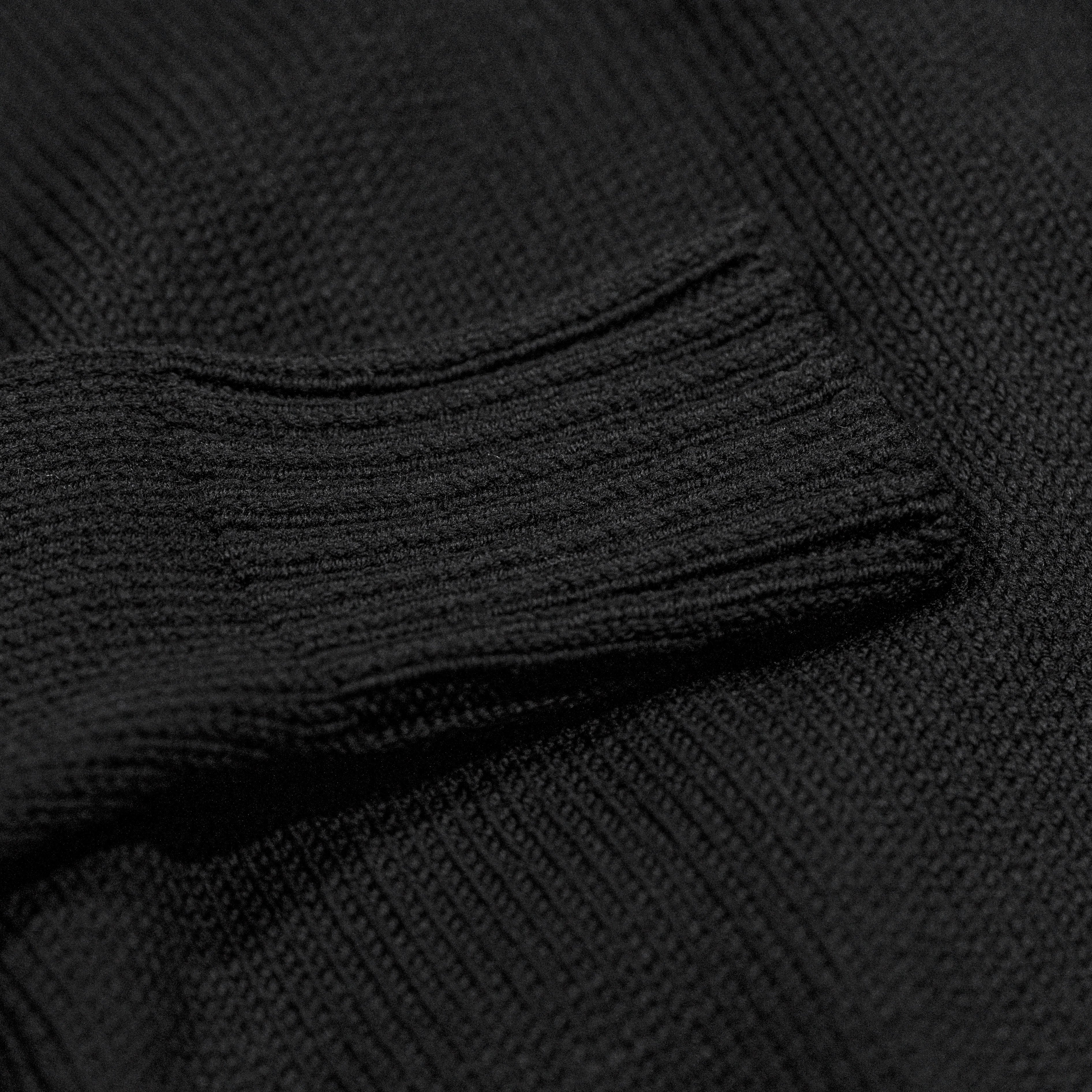 Racing Driver Knitted Roll Neck Jumper in Black