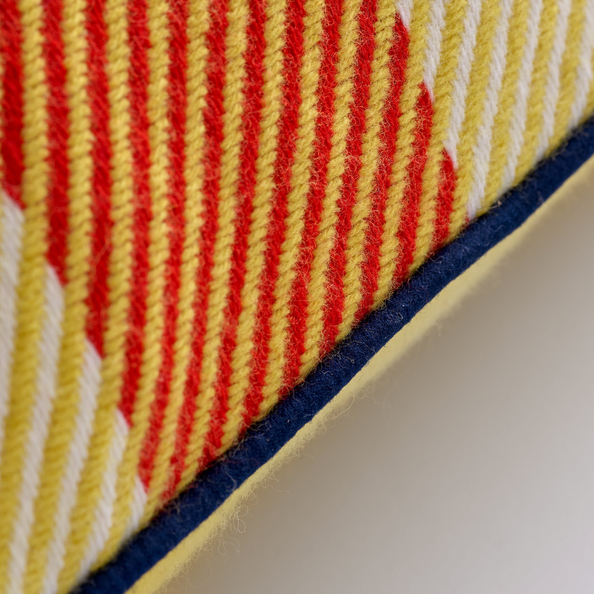 Exe Check Oblong Cushion in Canary