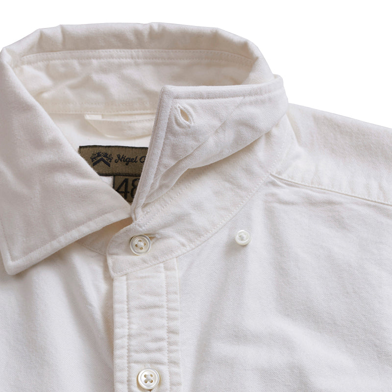 Nigel Cabourn British Officers Shirt in Off-White