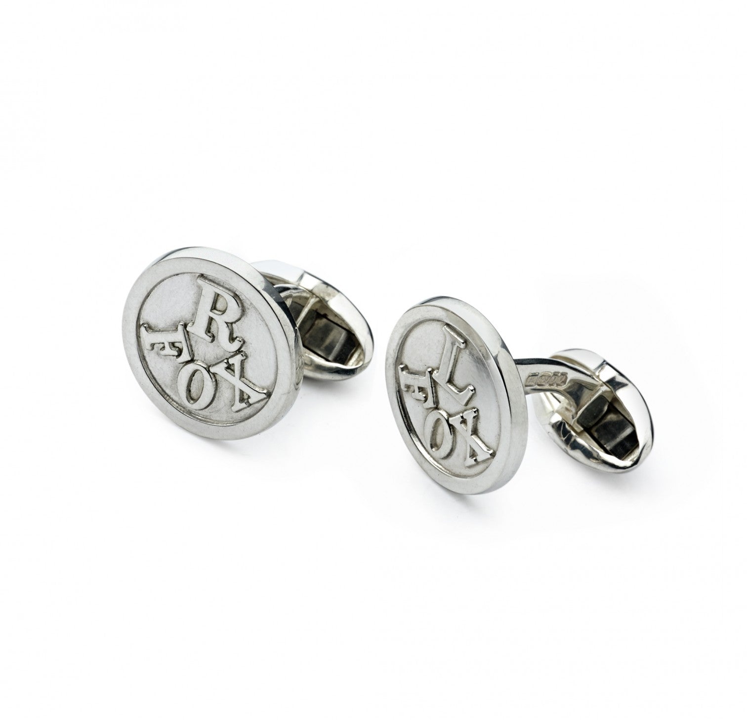 Fox L & R Sterling Silver Cufflinks