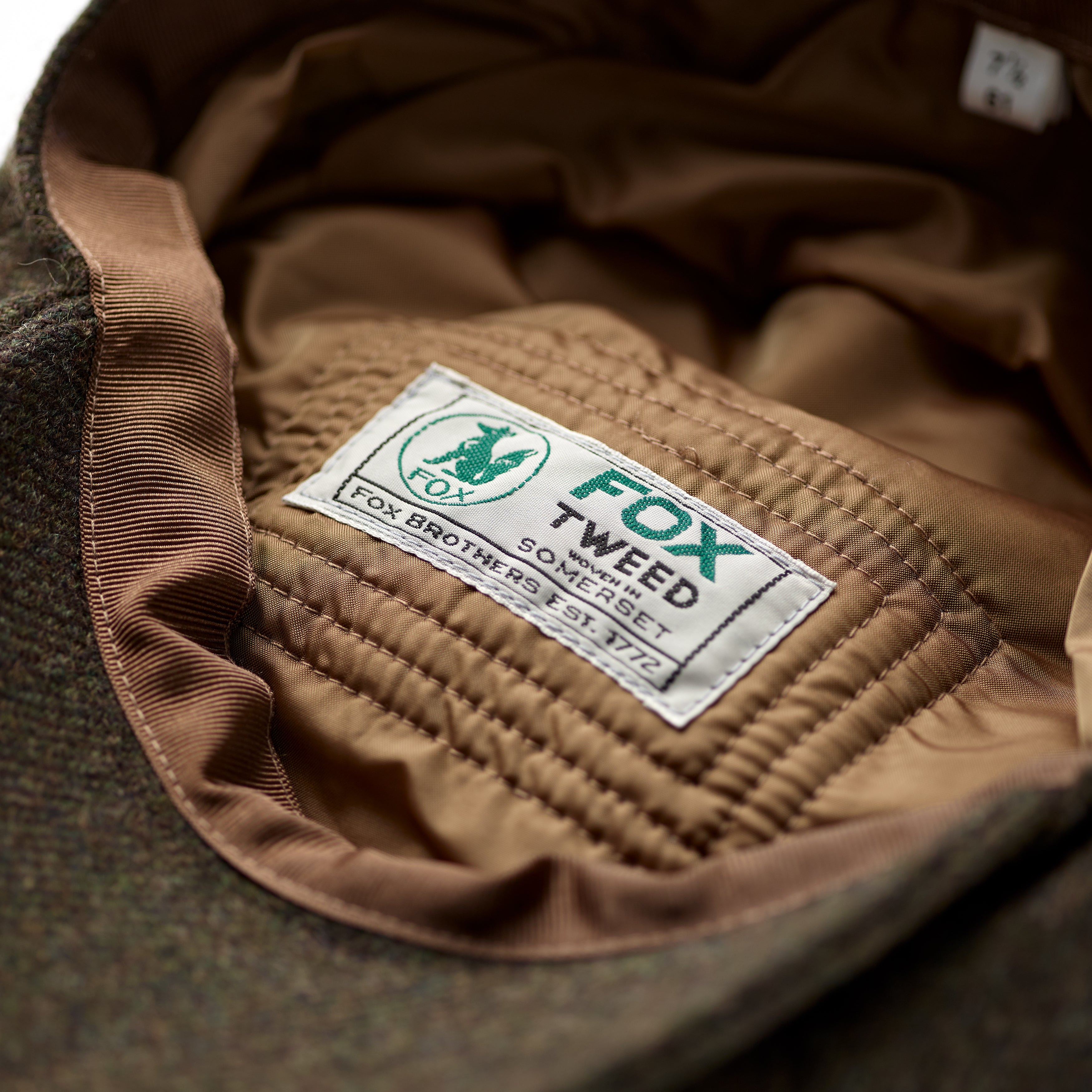 Fox Tweed hedgerow 30's 8 panel Cap Liner