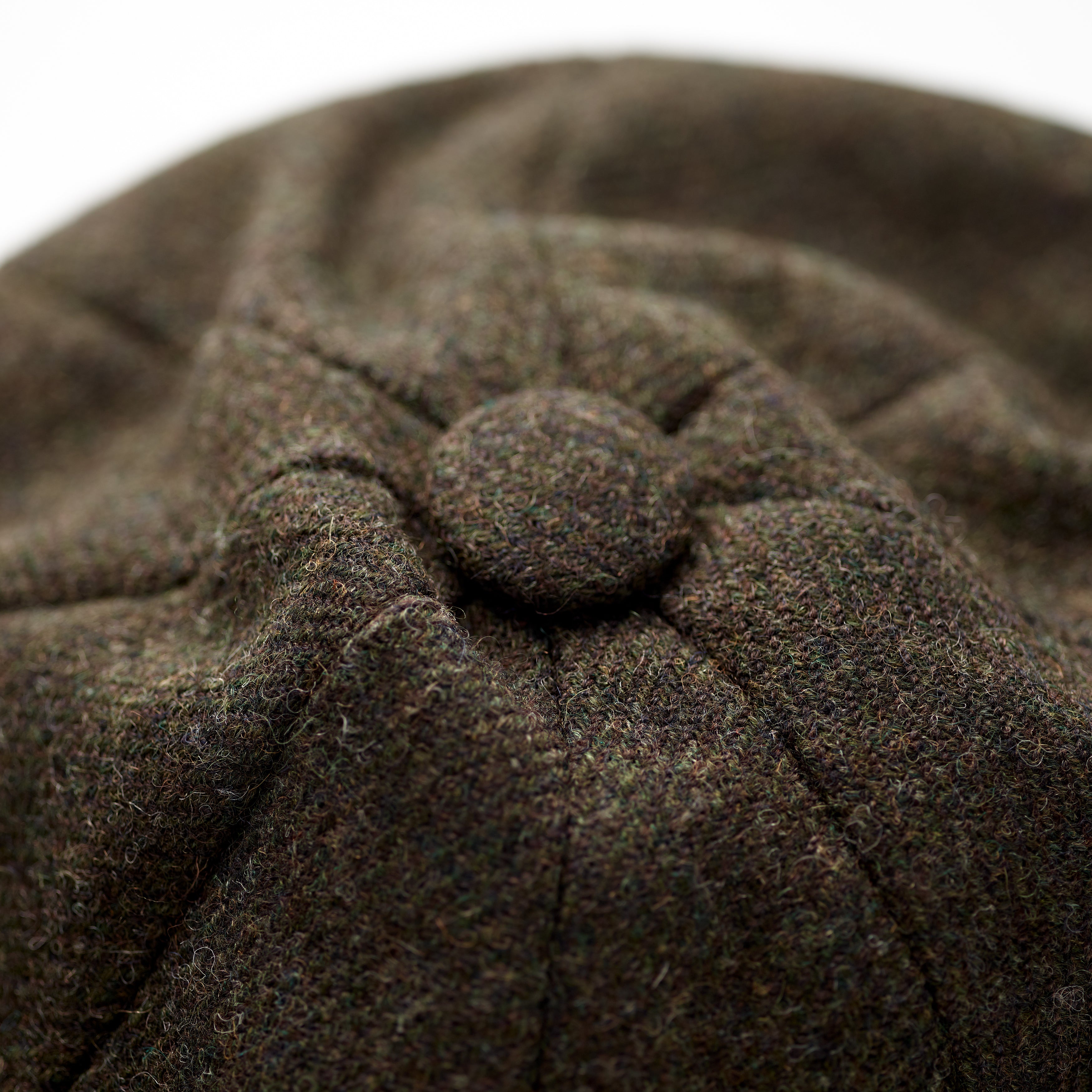 Fox Tweed hedgerow 30's 8 panel Cap Button