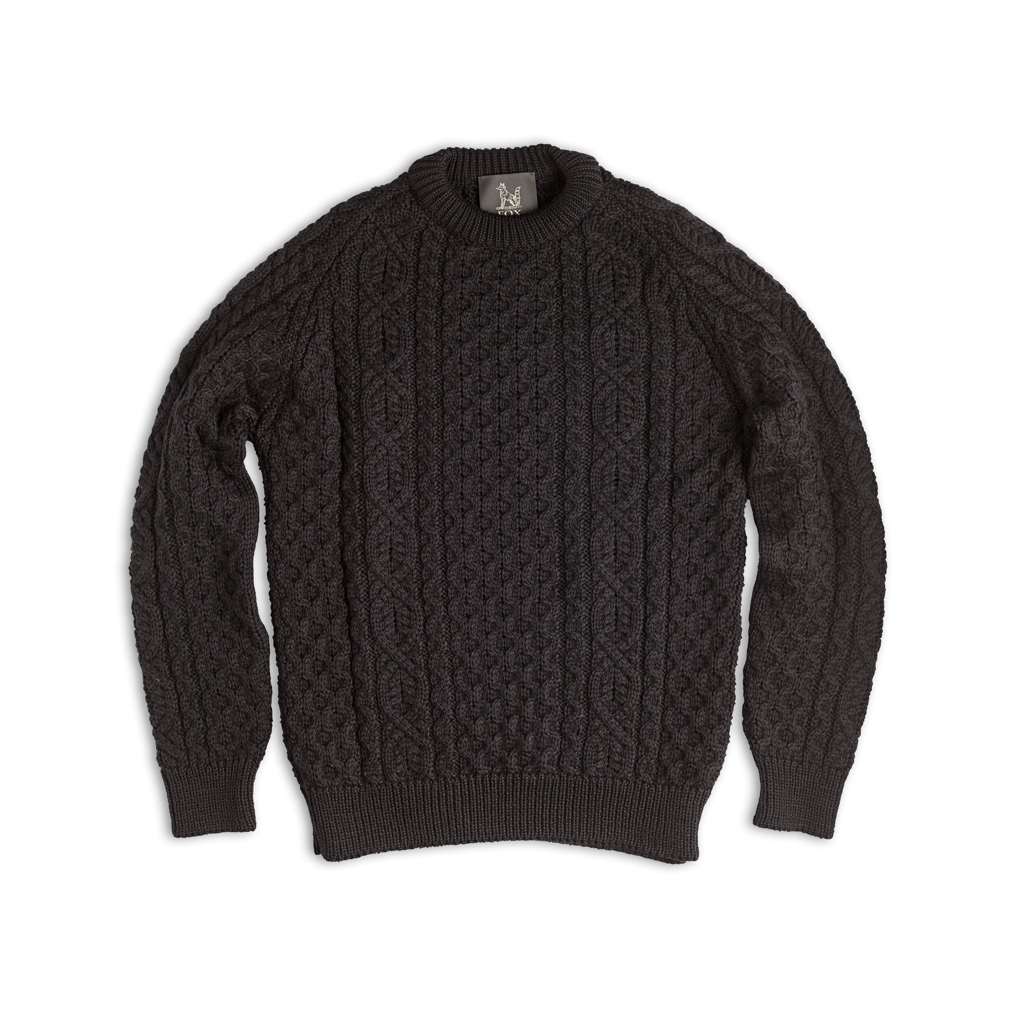 The Traditional Wool Cable Knit Navy Jumper The Merchant Fox