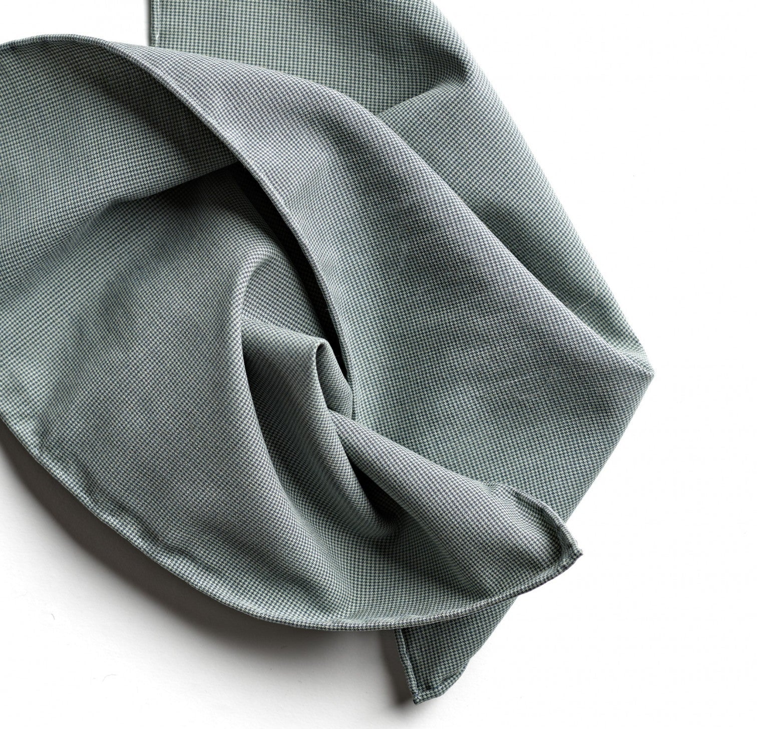 Sage Four-Point Star Silk Pocket Square