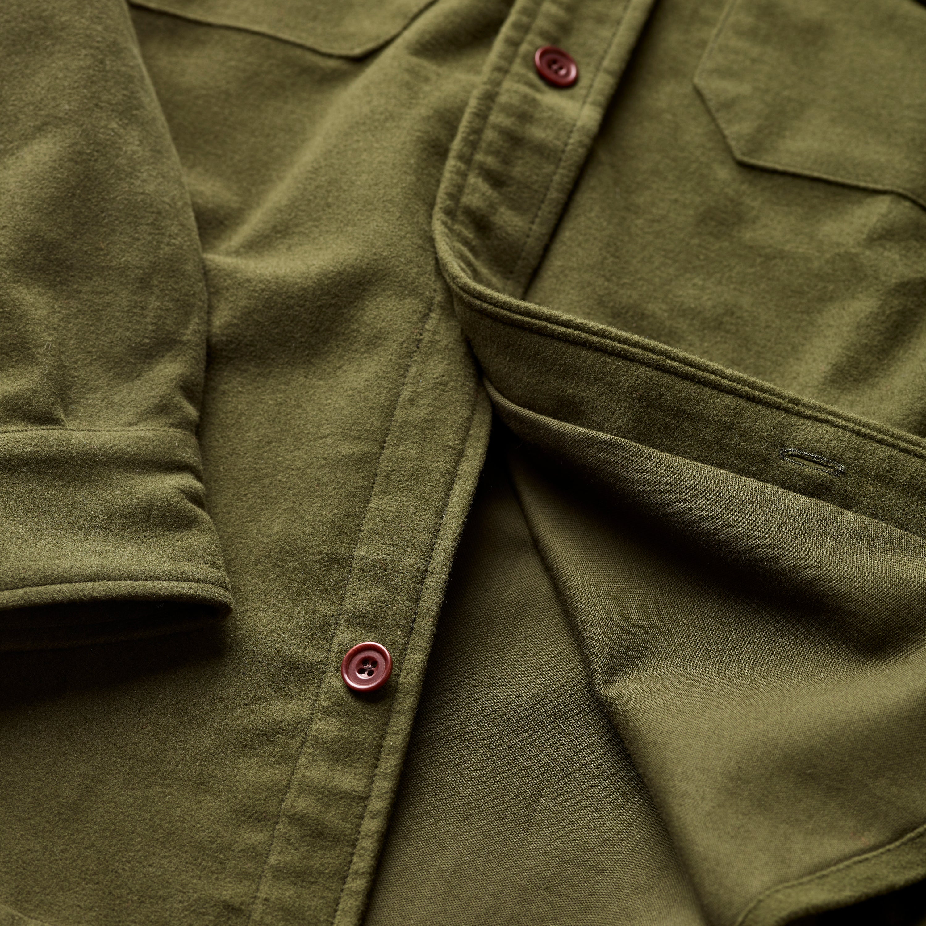 Olive Moleskin Shirt